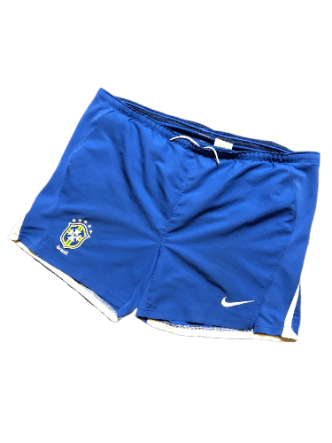 Vintage Nike BRASIL Y2K Logo FOOTBALL Shorts Size L