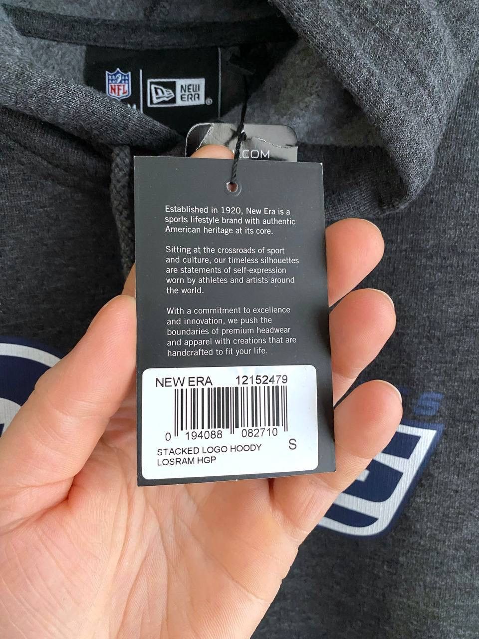 New Era New Era NFL Los Angeles Rams Team Gray Hoodie, Size S Size US S / EU 44-46 / 1 - 12 Thumbnail