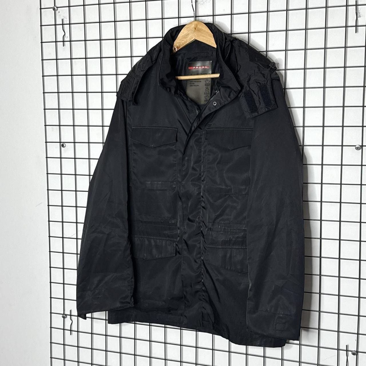 Prada Prada Black Jacket Hooded 2000s Nylon Size US L / EU 52-54 / 3 - 3 Thumbnail