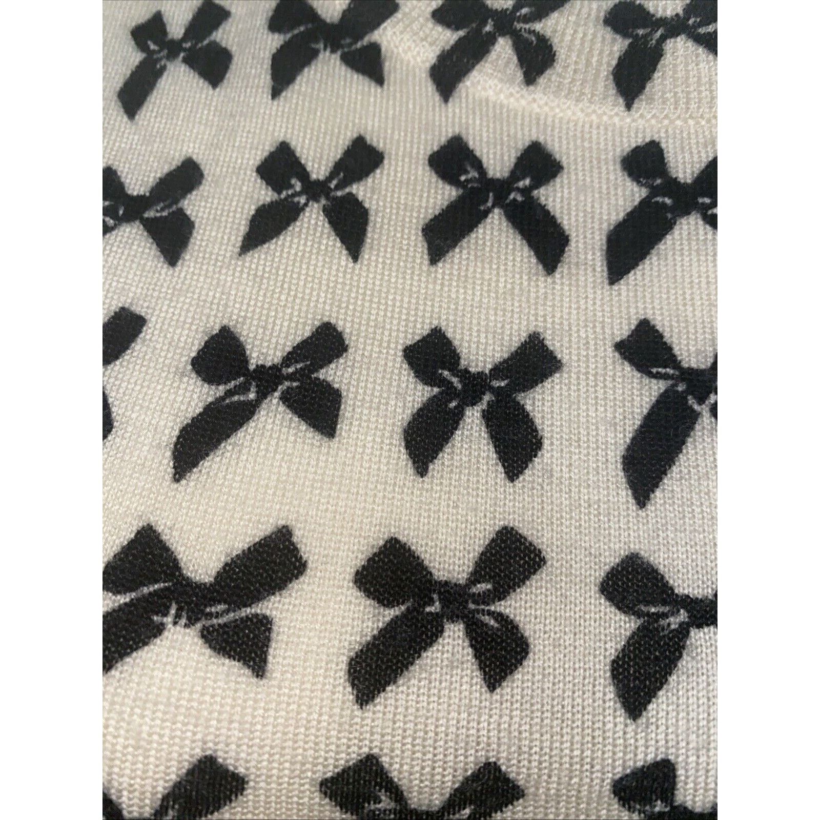 J.Crew J Crew 100% Merino Wool Cream Womens Med Bowtie Small Size S / US 4 / IT 40 - 2 Thumbnail