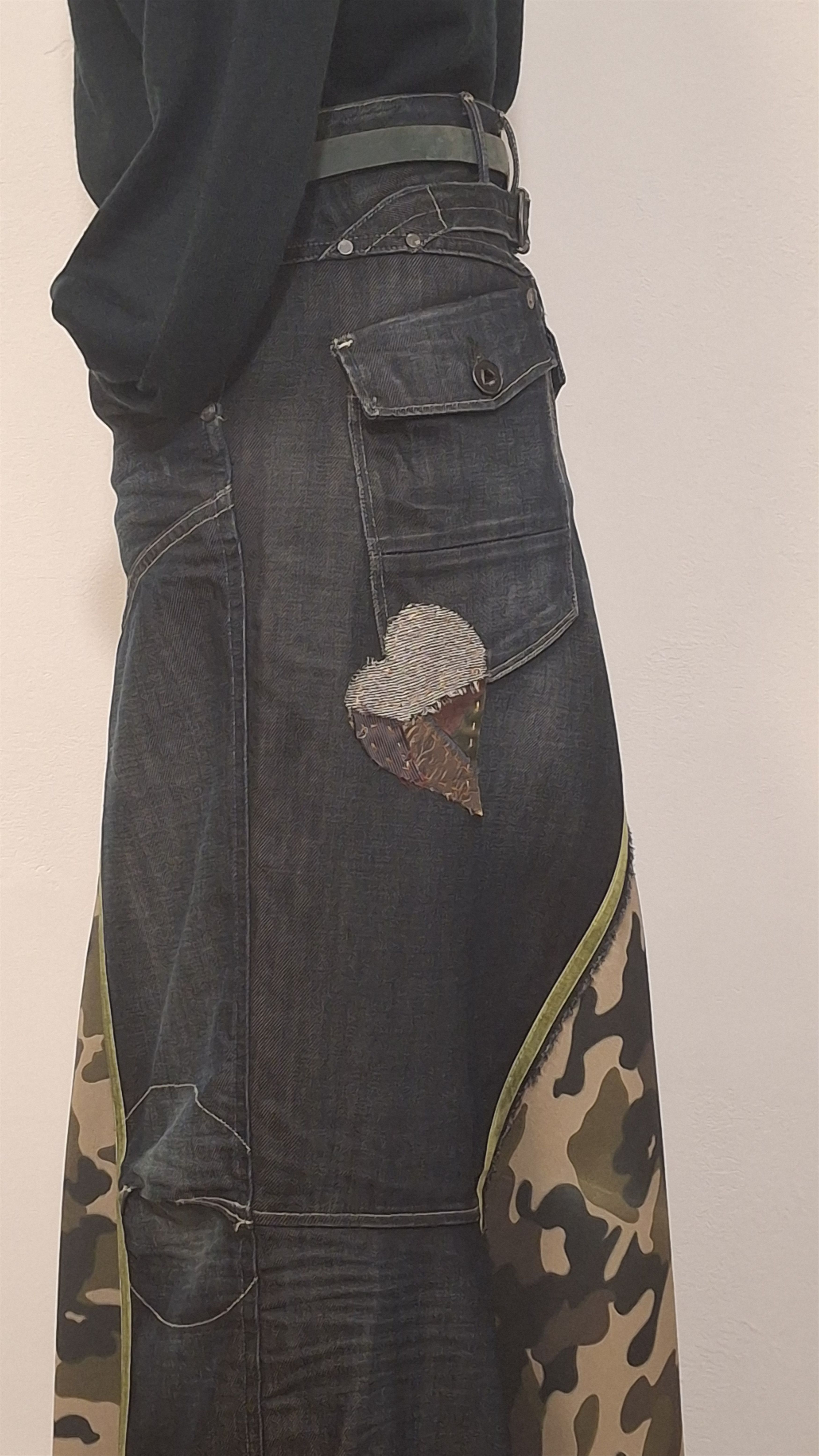 G-Star G-Star Reworked Camo Panel Skirt – Upcycled Art Denim Size 25" / US 0 / IT 36 - 9 Thumbnail