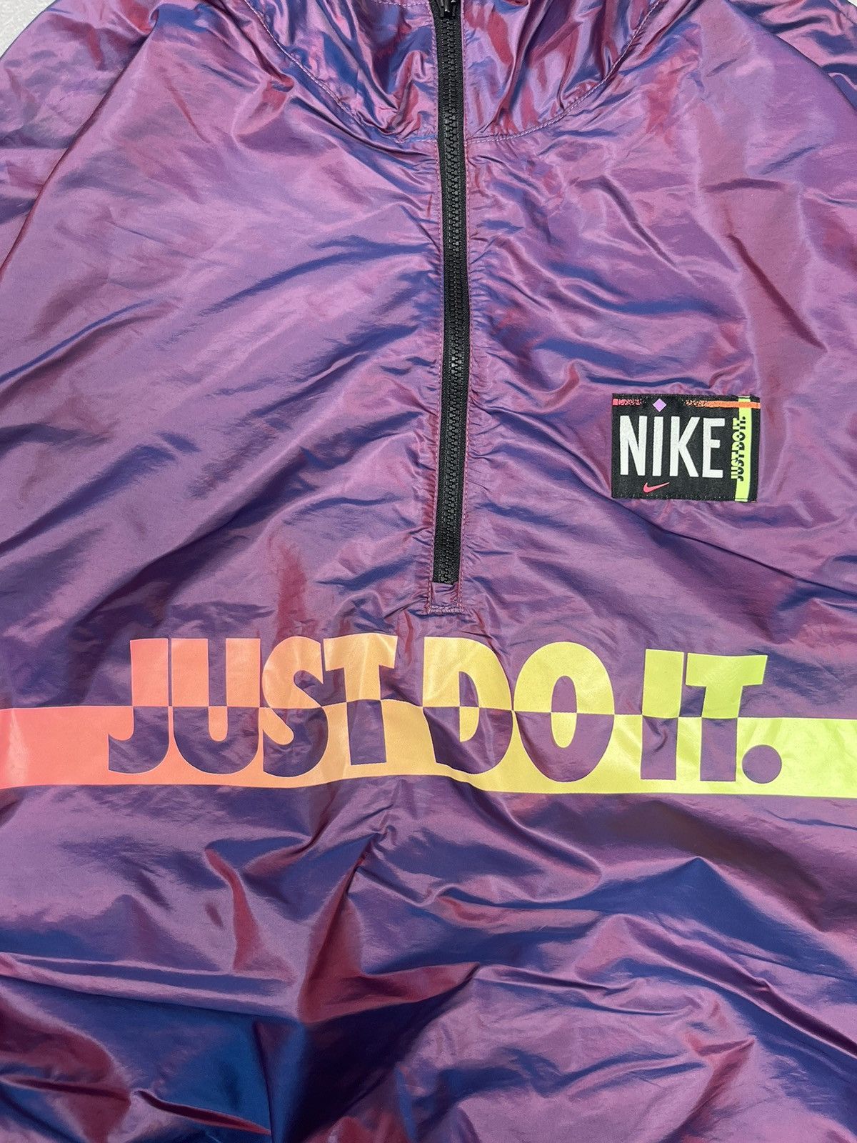 Nike Nike Just Do It Womens Purple Oversized Fit Anorak Jacket Size XS / US 0-2 / IT 36-38 - 2 Thumbnail