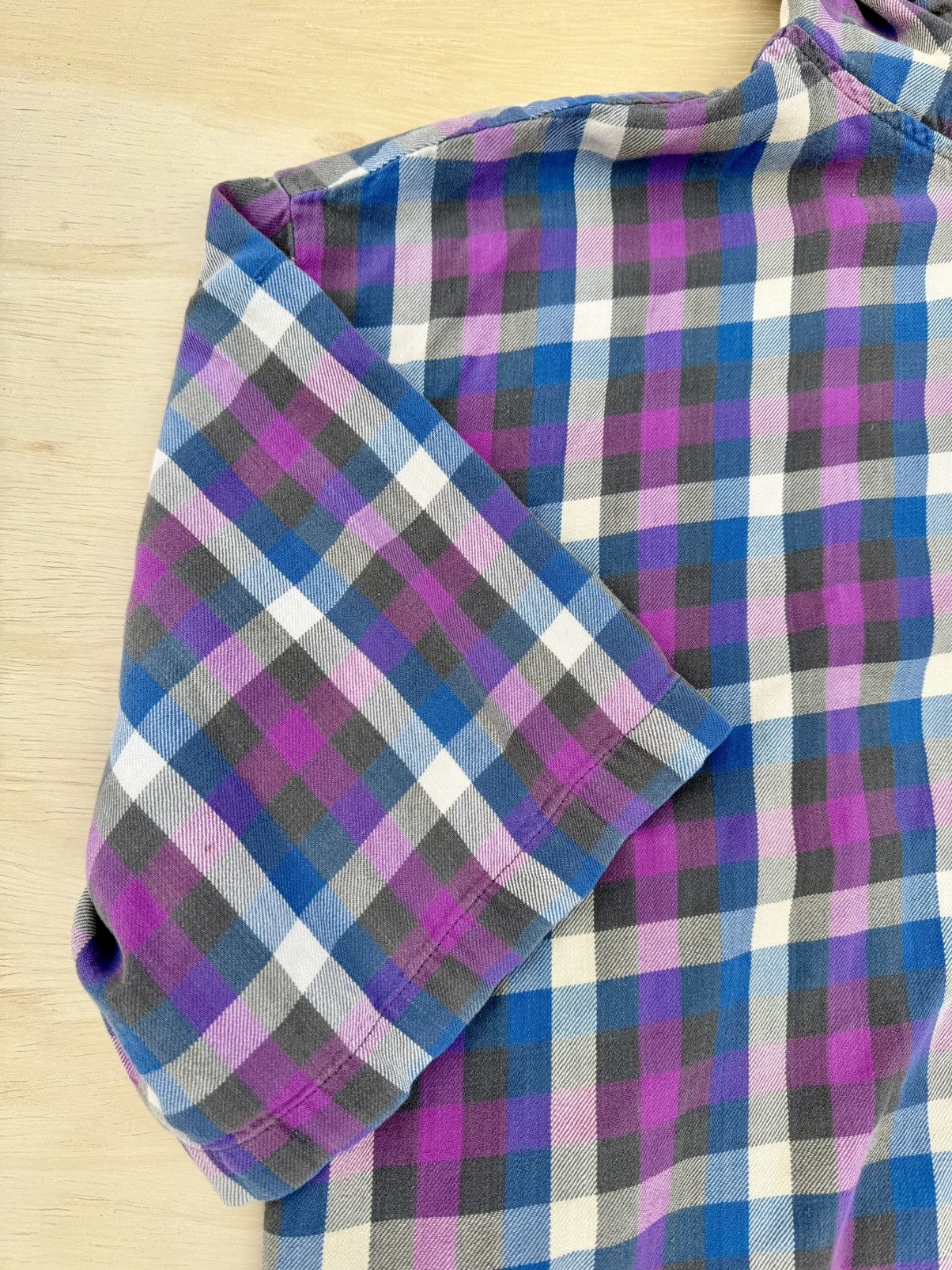 Lil Yachty × Vintage Vintage 90’s Retro Plaid Double Hood Flannel Hoodie Shirt Size US L / EU 52-54 / 3 - 7 Thumbnail