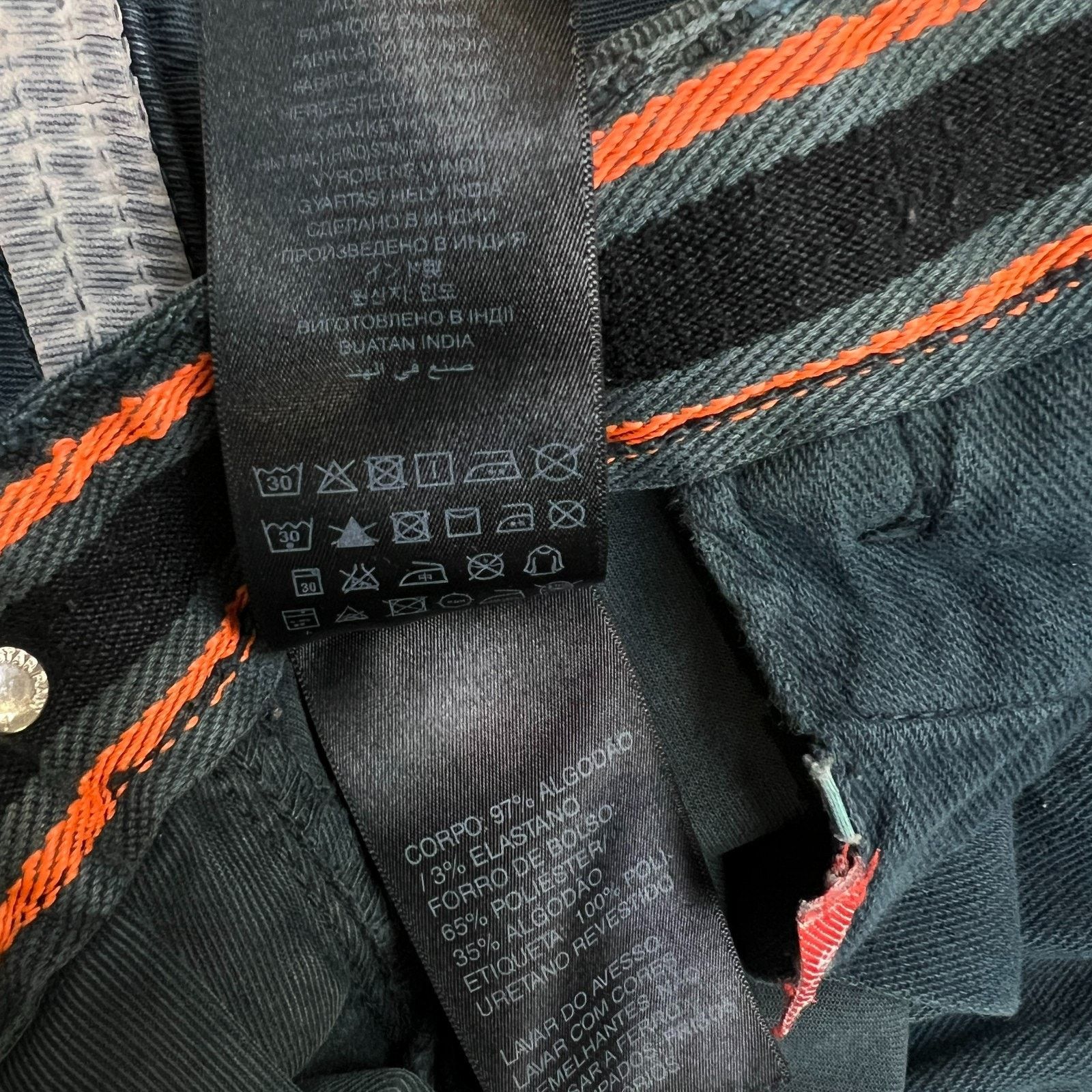 G-Star × Vintage G Star Raw Bronson Slim Chino Pants 36x29 Cargo Trousers Size US 36 / EU 52 - 12 Thumbnail