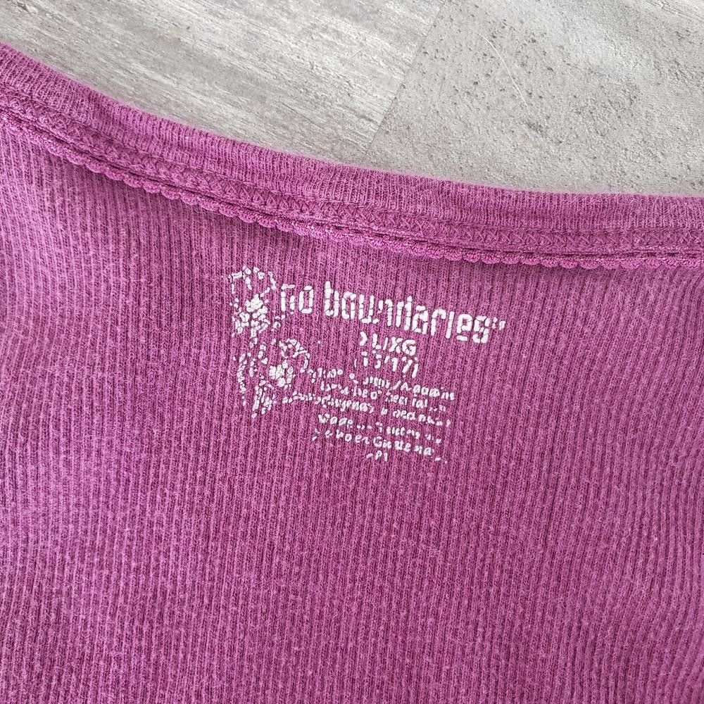 Designer Purple Ribbed NB Racerback Tank Size XL / US 12-14 / IT 48-50 - 3 Thumbnail