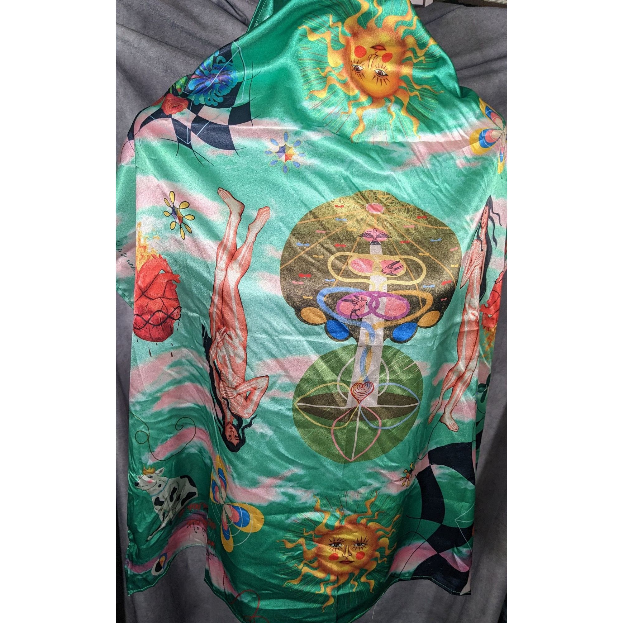 Other Brisato Studio Unique Green Art Icons Square Scarf Size ONE SIZE - 8 Thumbnail