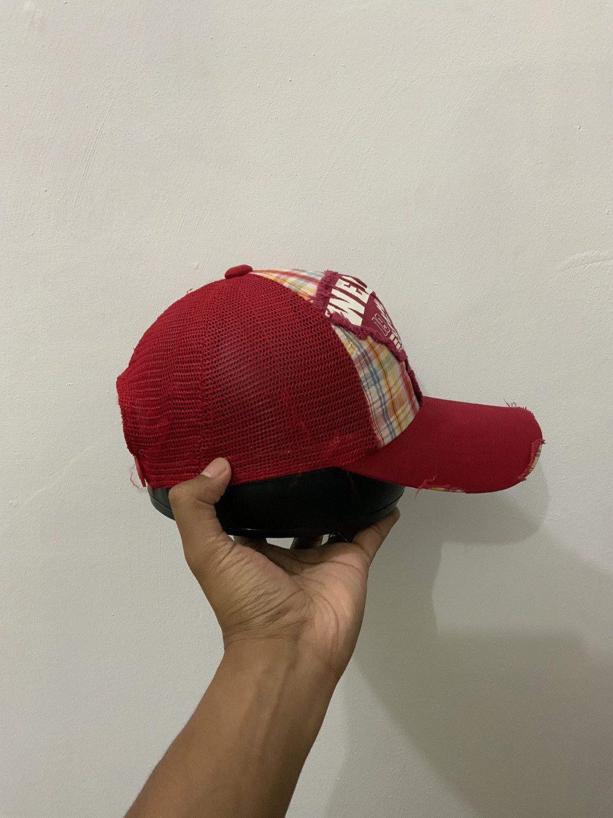 Japanese Brand Welina Surfcity Music Sea Peace Distressed Trucker Hat Size ONE SIZE - 5 Thumbnail