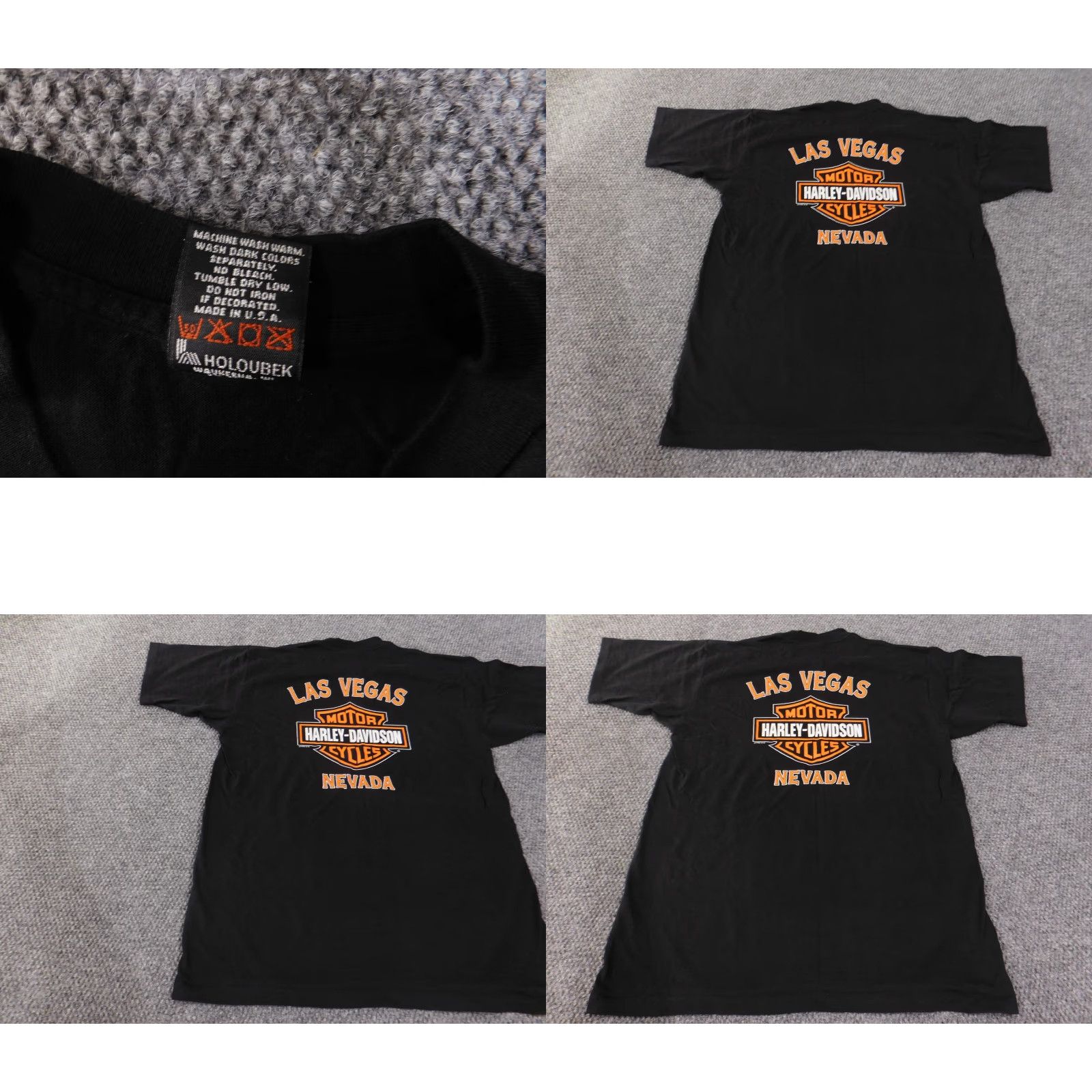 Harley Davidson VINTAGE Harley-Davidson Shirt Mens Large Black 90s Las Vegas Tee Size US L / EU 52-54 / 3 - 8 Thumbnail