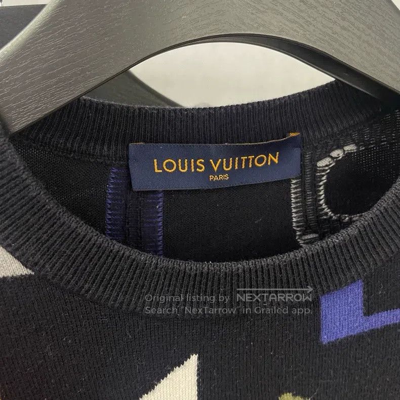 Louis Vuitton Louis Vuitton Colorful logo jacquard knitted short sleeve Size US M / EU 48-50 / 2 - 3 Thumbnail