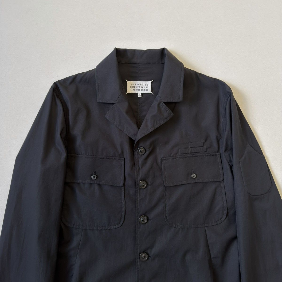 Maison Margiela S/S 19 Black Cotton Military Patch Over Shirt Size US M / EU 48-50 / 2 - 3 Thumbnail