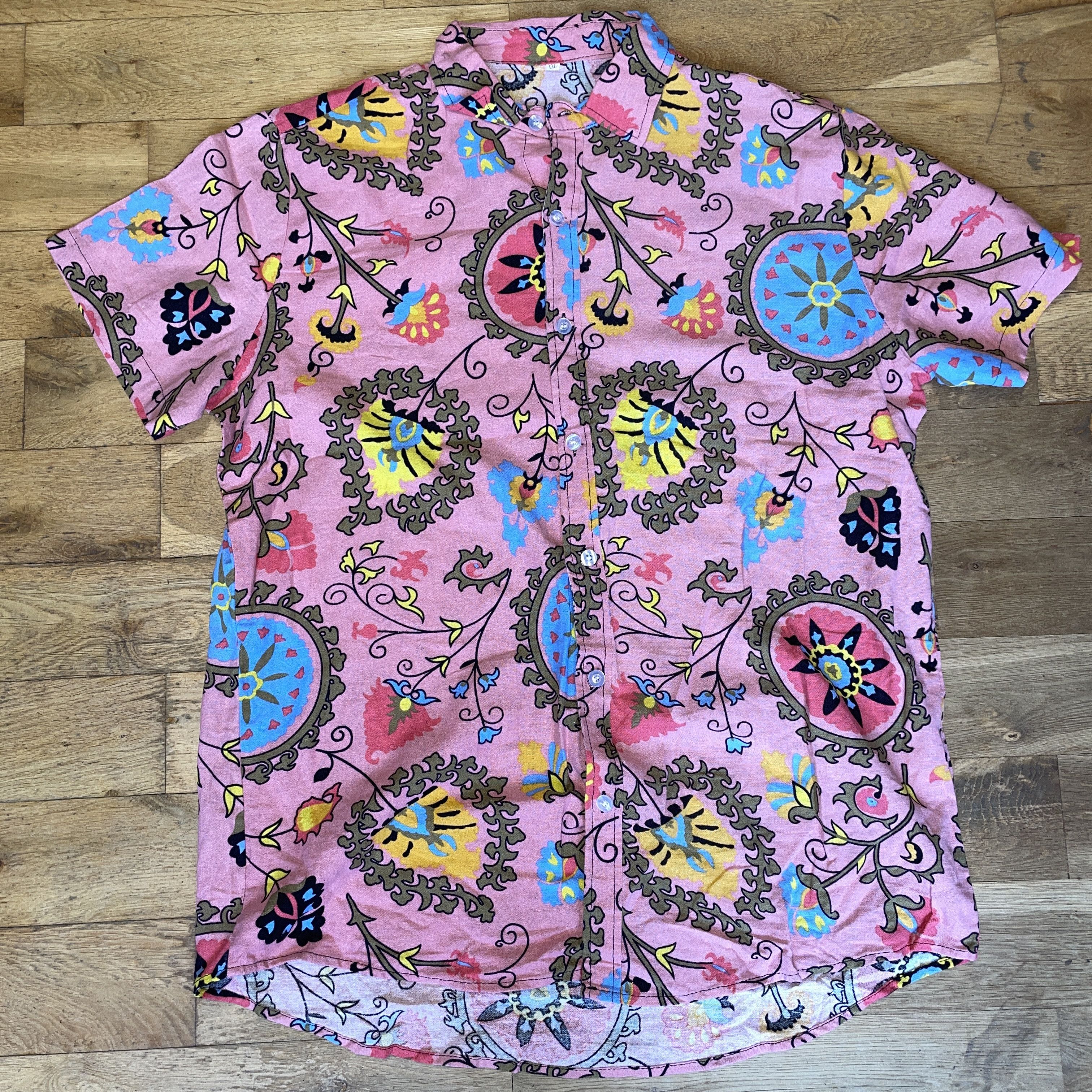 Shein Shein Men's Holiday Shirt Colorful Pattern Size 2 Xl Size US XXL / EU 58 / 5 - 1 Thumbnail