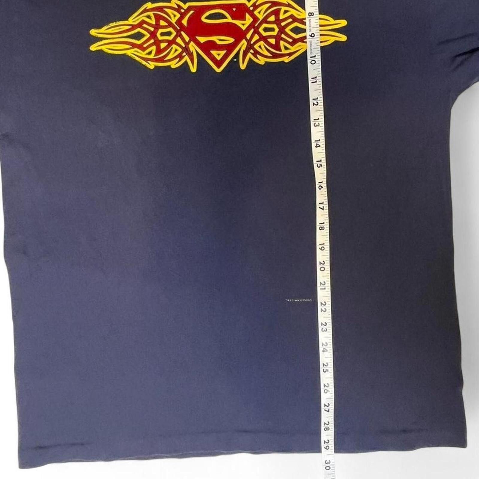 DC Comics Vintage 1999 Superman Tribal Flame Long Sleeve T-Shirt Sz XL Size US L / EU 52-54 / 3 - 7 Thumbnail