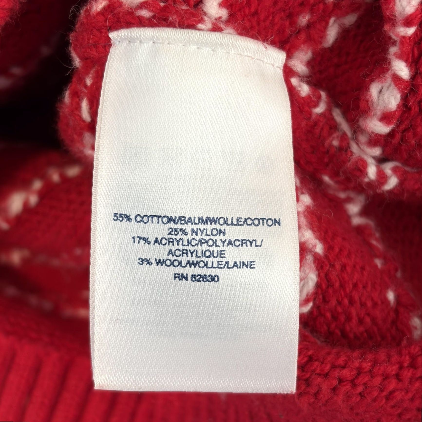 Lands' End Lands' End Sweater Womens 1X Red Fair Isle Ski Mountain Winter Pullover Size XL / US 12-14 / IT 48-50 - 3 Thumbnail