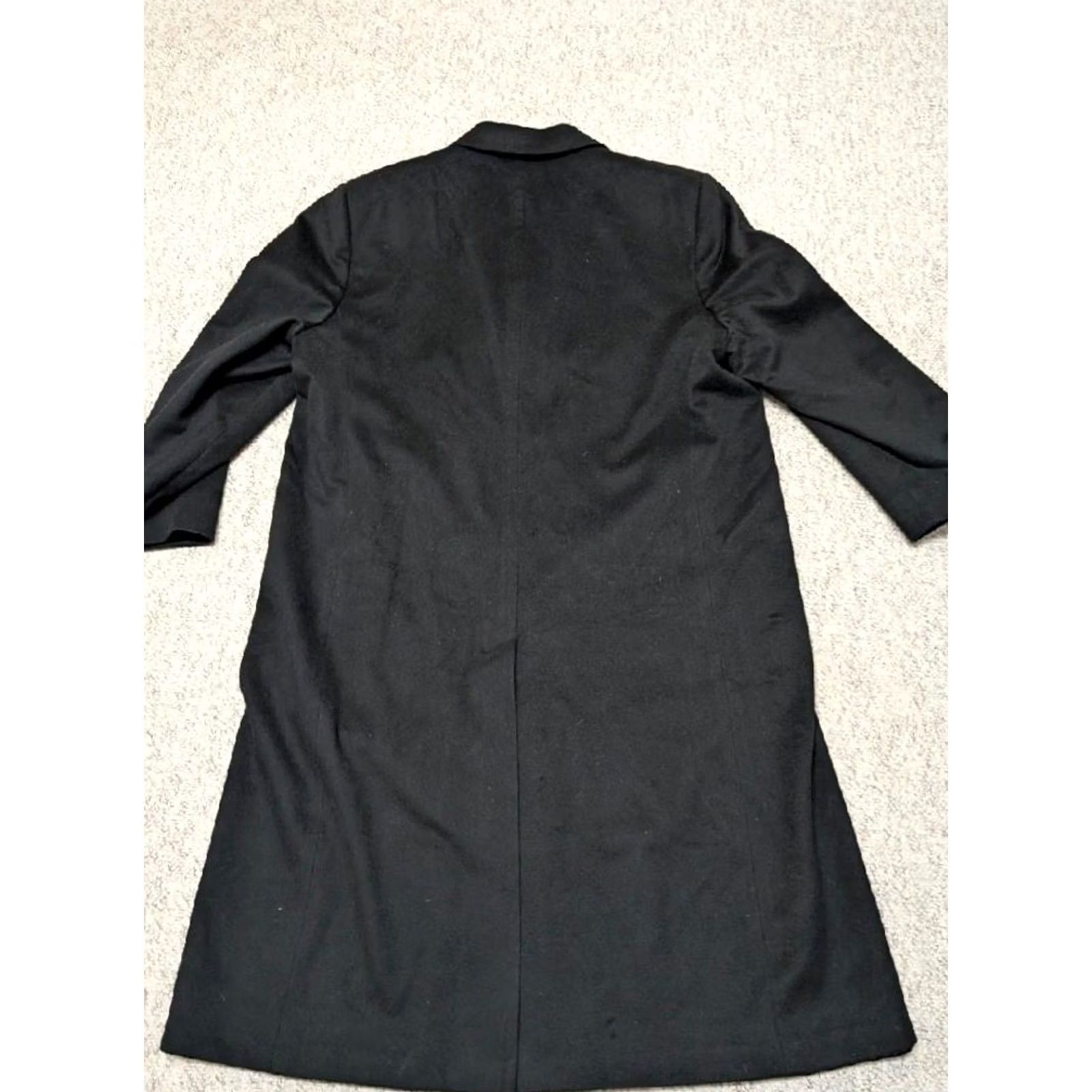 Hart Schaffner Marx VINTAGE Hart Schaffner Marx overcoat 52 black wool Flannel 3XL Coat Mens Long Size US XXL / EU 58 / 5 - 2 Thumbnail