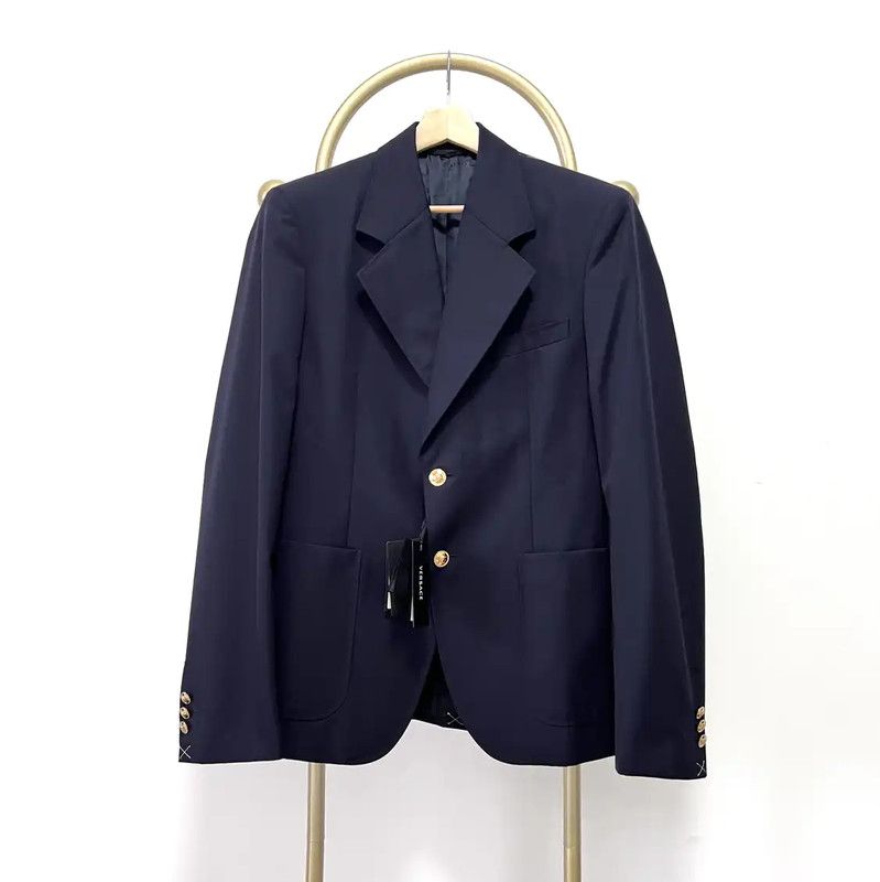 Versace Versace Men's Wool Long Sleeve Jacket 0089 Size US L / EU 52-54 / 3 - 1 Thumbnail