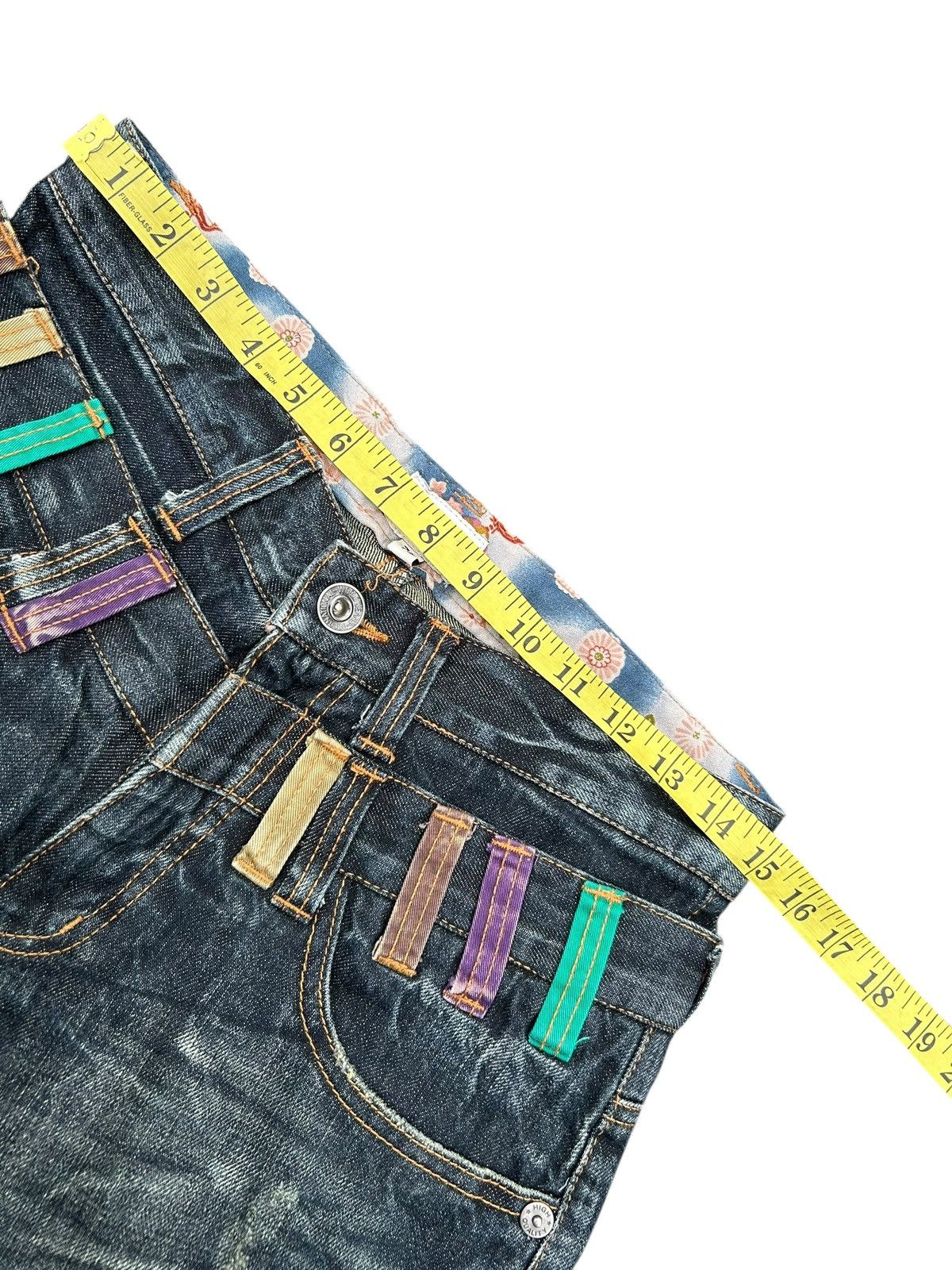 Kapital Nylaus Double Waist Japanese Punk Bondage Style Denim Jeans Size US 30 / EU 46 - 13 Thumbnail