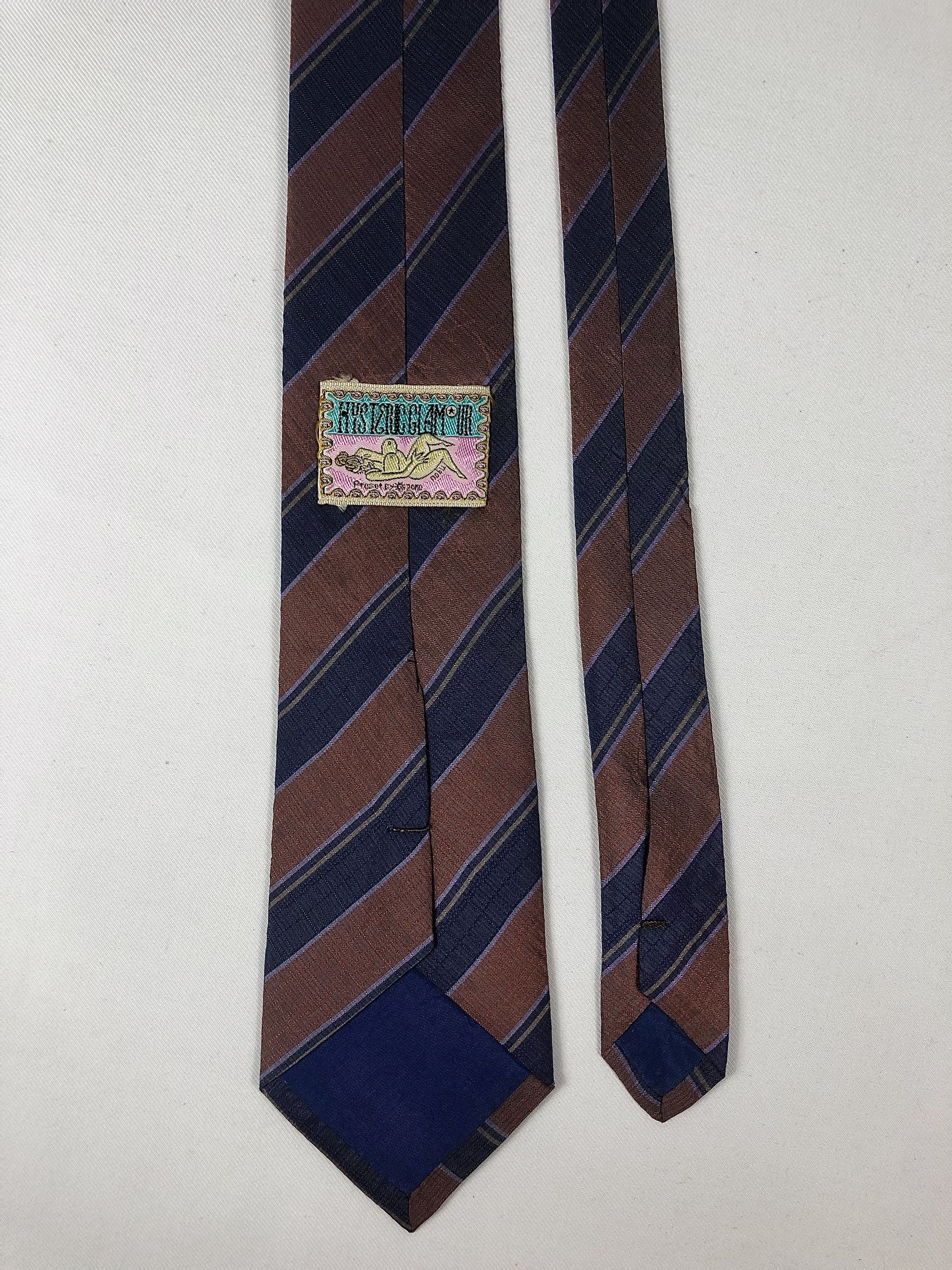 Hysteric Glamour Very Rare Vintage Hysteric Glamour Japan Stripes Silk Tie Size ONE SIZE - 5 Thumbnail