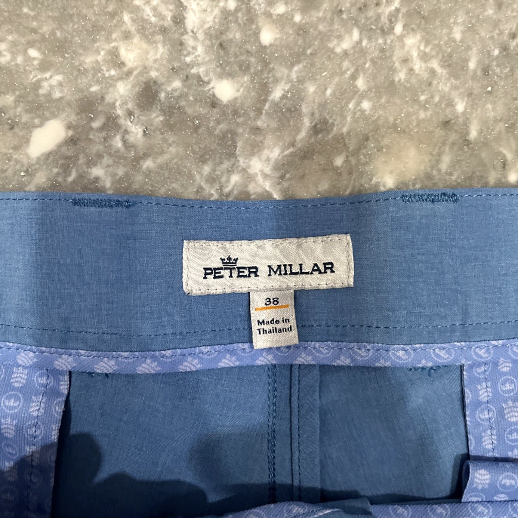 Peter Millar Peter Millar Wicking Shorts 10" Inseam Blue Polyester Regular Men 38 Belt Loops Pockets Stretch Concealed Logo Size US 38 / EU 54 - 2 Thumbnail