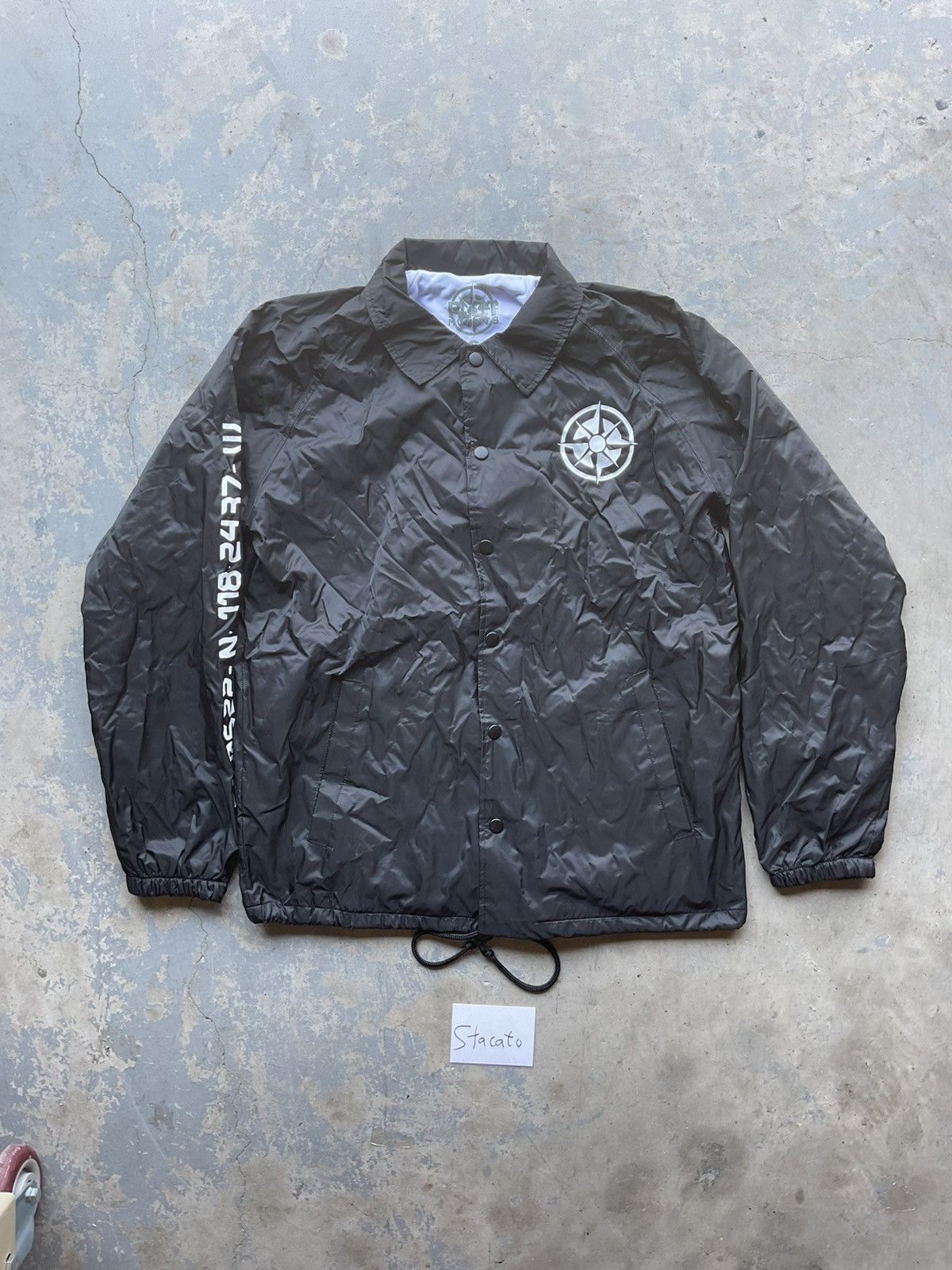 Vintage Plot Mvmnts Windbreaker Jacket Black Size US S / EU 44-46 / 1 - 1 Thumbnail