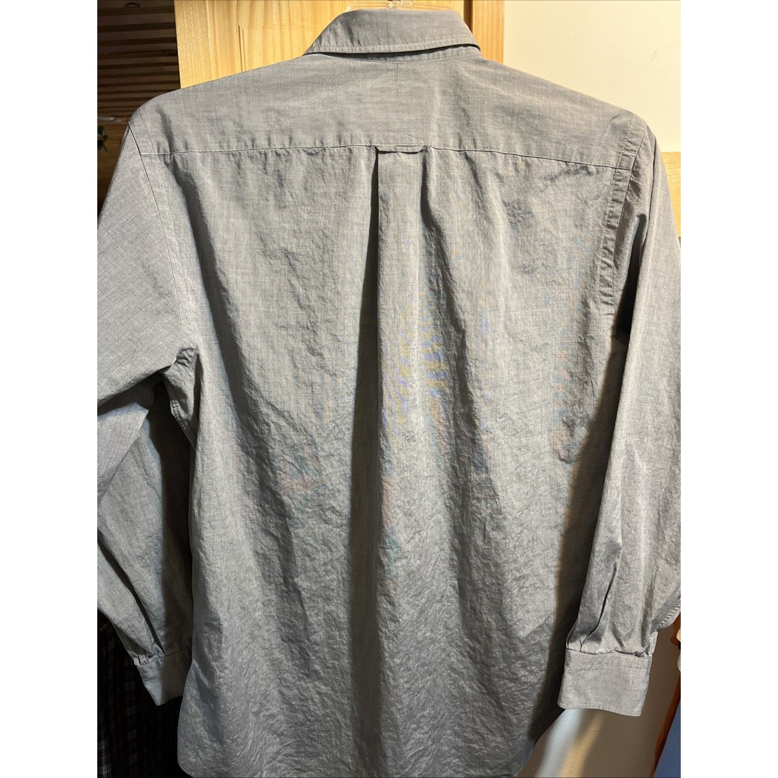 Nordstrom Nordstrom Mens 15 34 Gray LS Broadcloth Cotton Shirt Classic Size US L / EU 52-54 / 3 - 7 Thumbnail
