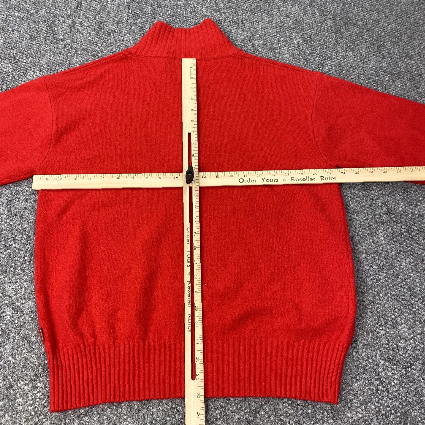 Eddie Bauer Eddie Bauer Sweater Womens Small Red Half Zip Mock Neck Alpine Route Wool Blend Size S / US 4 / IT 40 - 6 Thumbnail