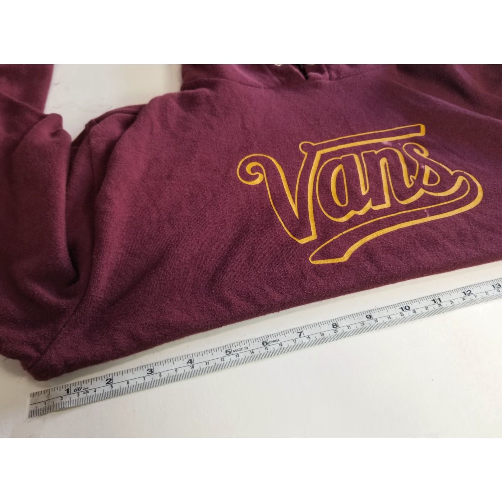 Vans VANS Hoodie Womens Size Small S Burgundy Burgundy Color Activewear Full Zip Pullover Size S / US 4 / IT 40 - 3 Thumbnail