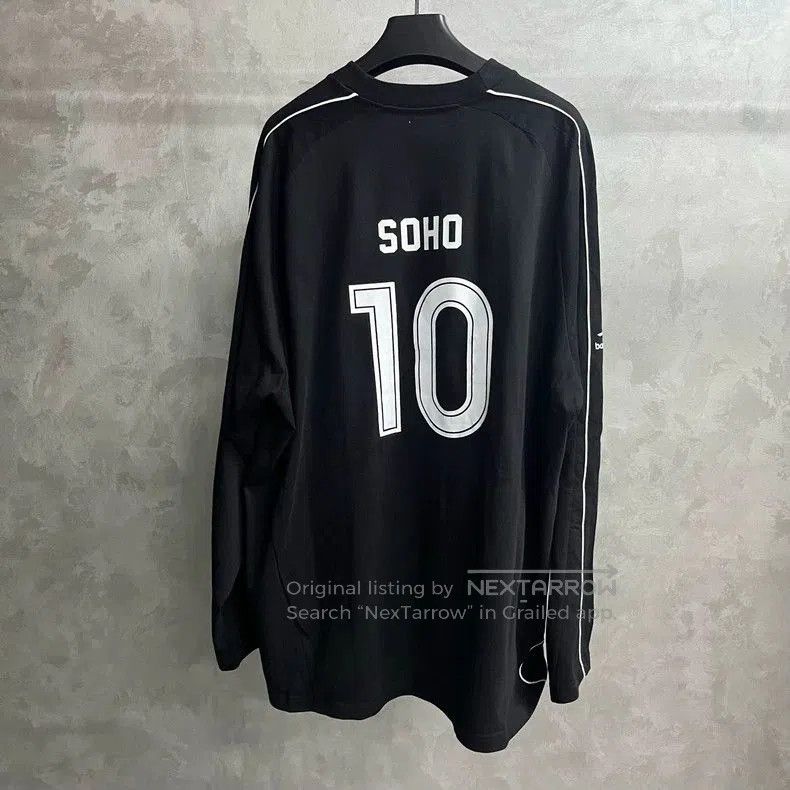Balenciaga Balenciaga Black Graphic Long-Sleeve T-Shirt. Size US XXL / EU 58 / 5 - 4 Thumbnail