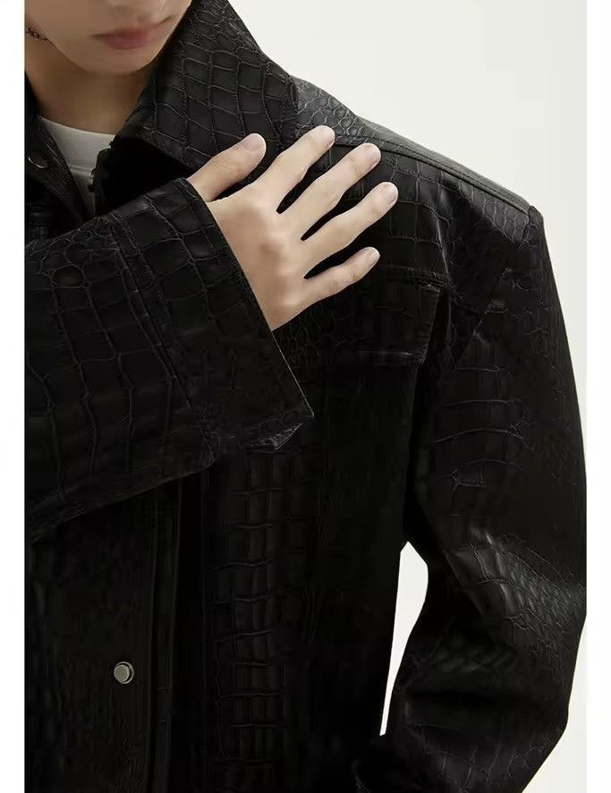 Other Short Streetwear PU Leather Crocodile Jacket Size US XL / EU 56 / 4 - 8 Thumbnail