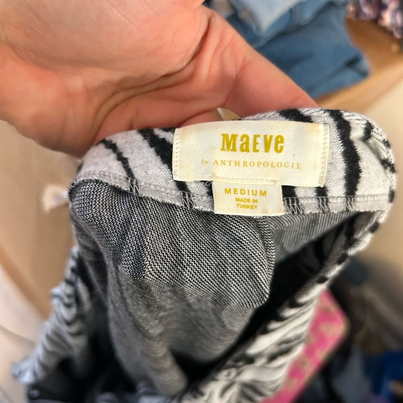 Anthropologie Maeve Anthropologie Taylor Zebra Striped Pullover Size M / US 6-8 / IT 42-44 - 3 Thumbnail