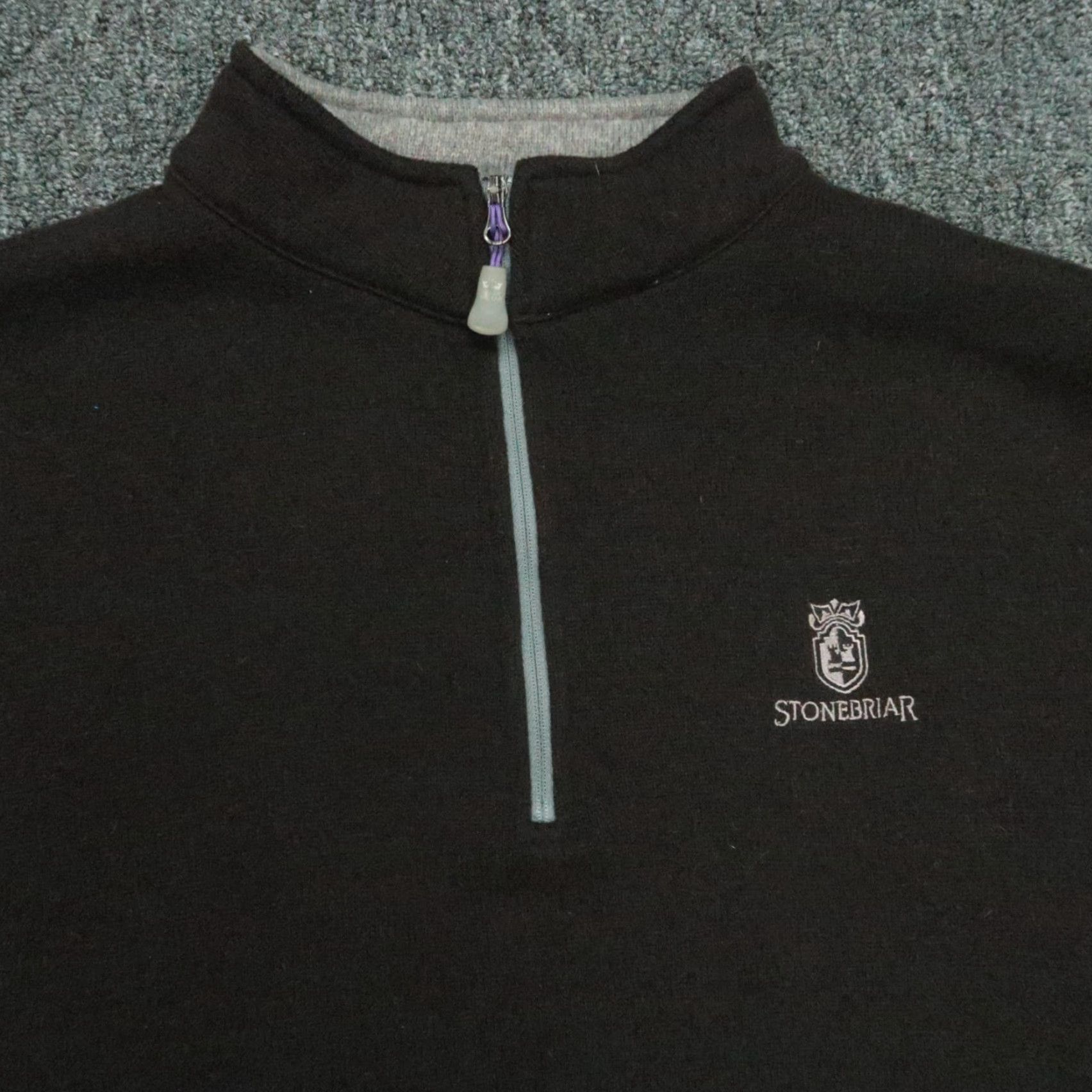 Peter Millar Peter Millar Pullover Mens XL Black Element Warmth 1/4 Zip Sweater Size US XL / EU 56 / 4 - 2 Thumbnail