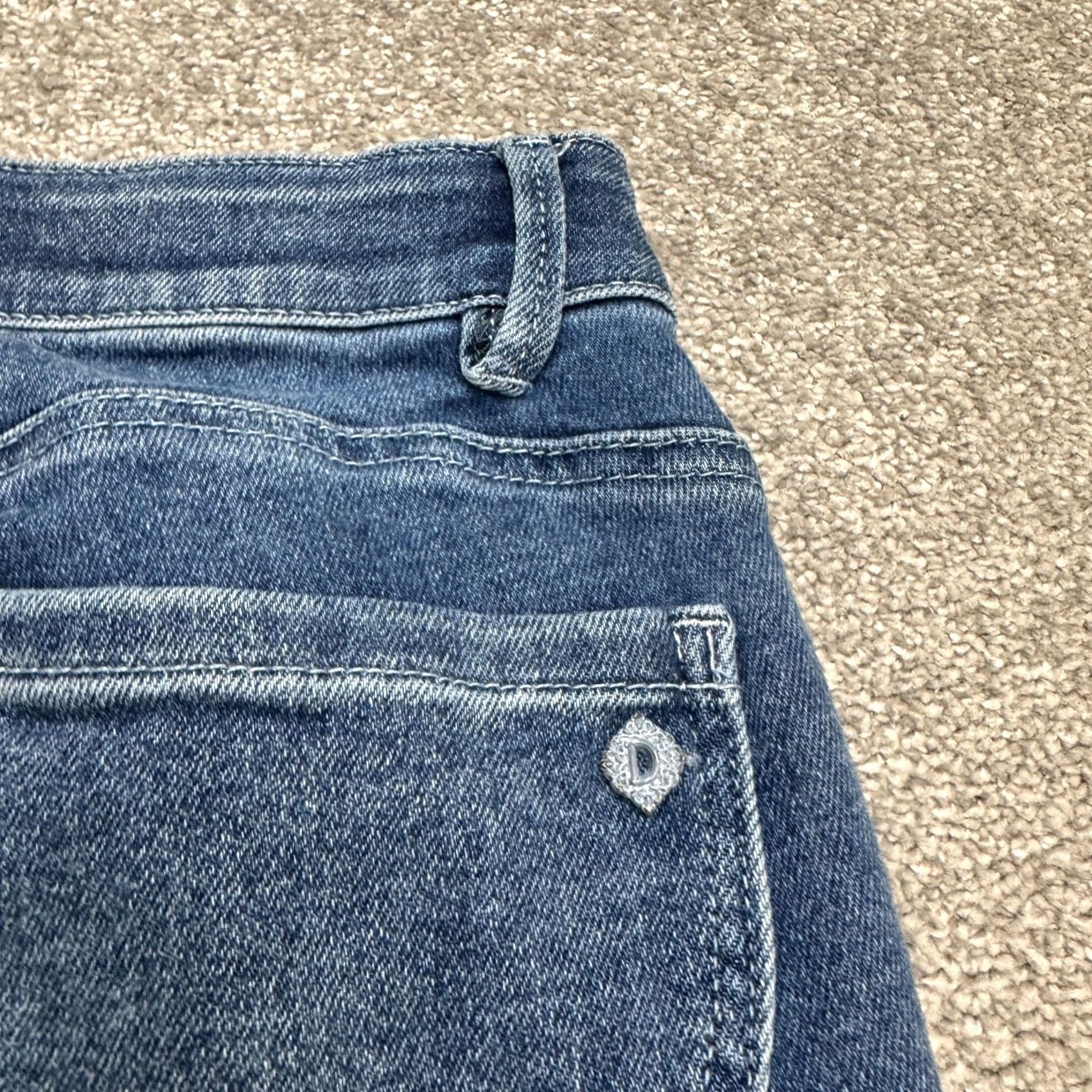 Vintage Democracy AB technology Jeans Women 6 Blue Medium Wash Straight Leg Denim Pants 5-Pocket Regular Rise Size 28" / US 6 / IT 42 - 3 Thumbnail