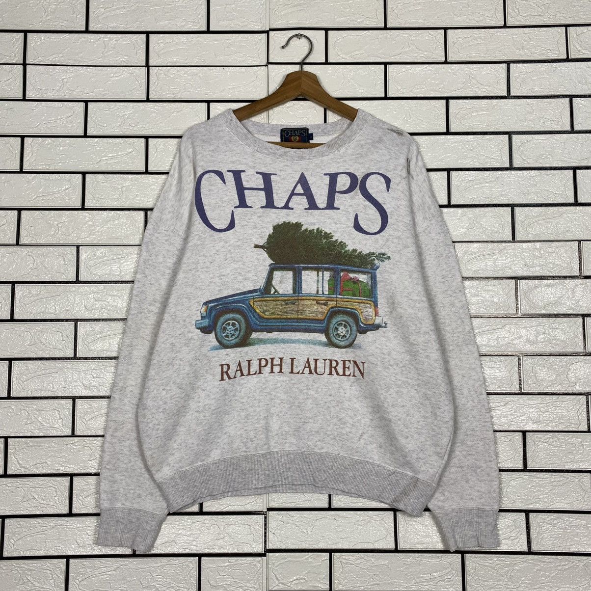 Ralph Lauren 🔥VINTAGE DISTRESSED SWEATSHIRT CHAPS RALPH LAUREN JEEP Size US L / EU 52-54 / 3 - 1 Thumbnail
