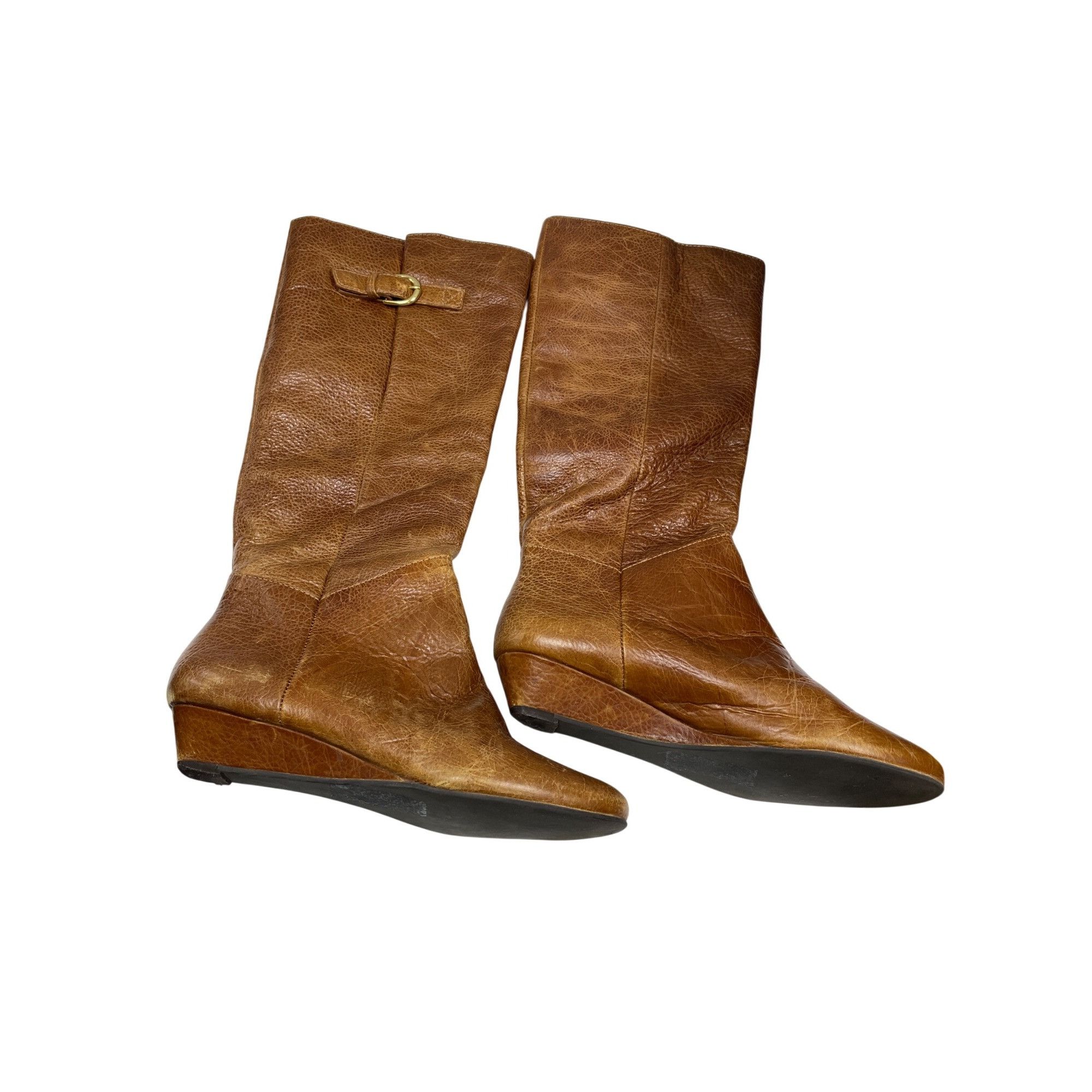 Steve Madden Steven by Steven VTG brown wms brown leather riding Equest b Size US 8 / IT 38 - 2 Thumbnail