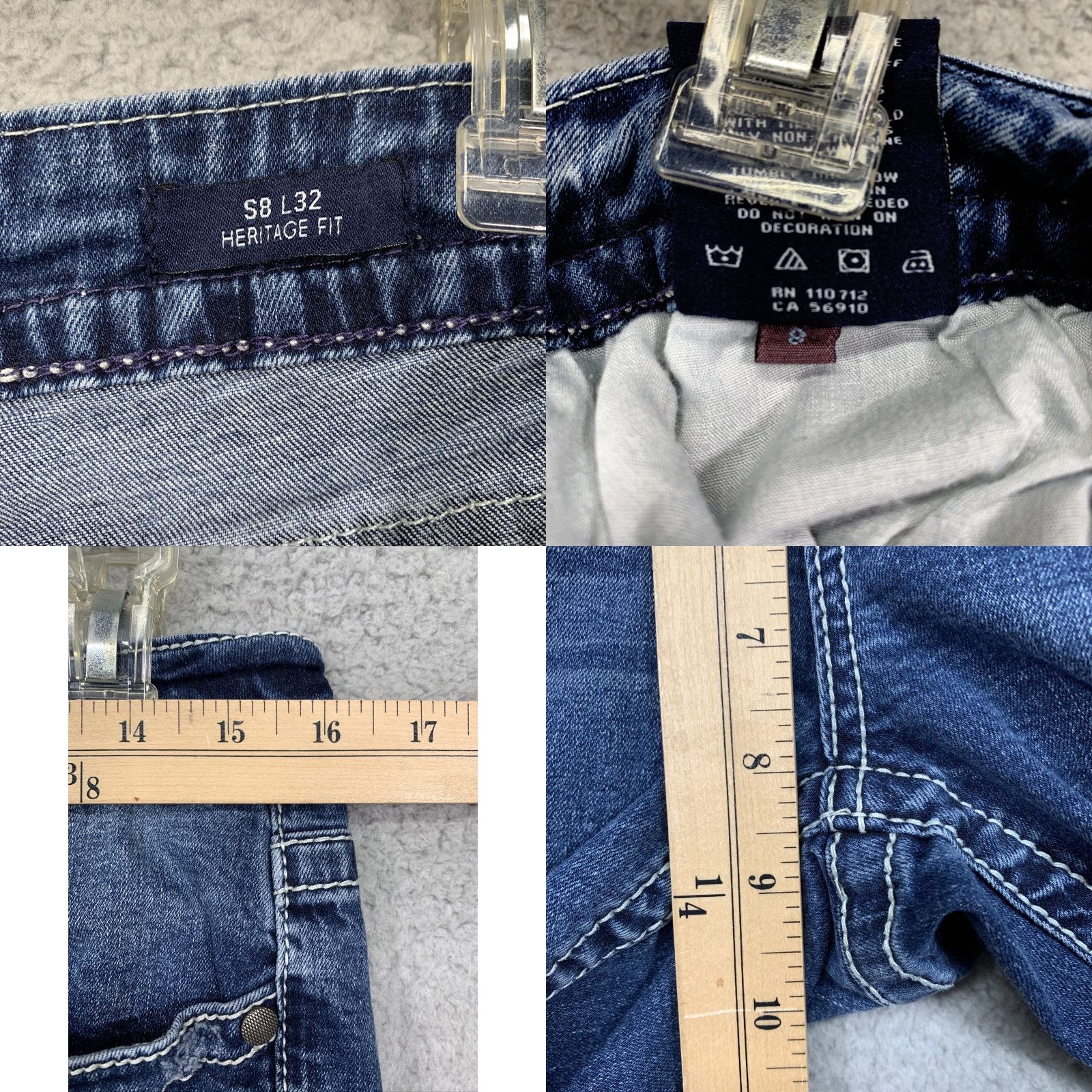 Vintage VIGOSS Blue Jeans Women's Size S8 Heritage Fit Slim Bootcut Stretch Hemmed READ Womens Jeans 8 Slim Bootcut Stretch Hemmed 28in blue Size 30" / US 8 / IT 44 - 8 Thumbnail