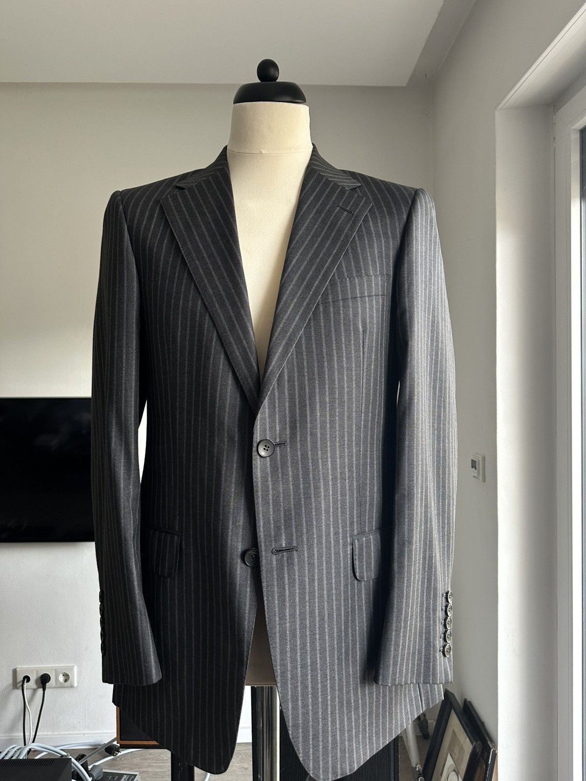 Gucci Gucci by Tom Ford Wool Cashmere Pinstriped Suit | Grailed