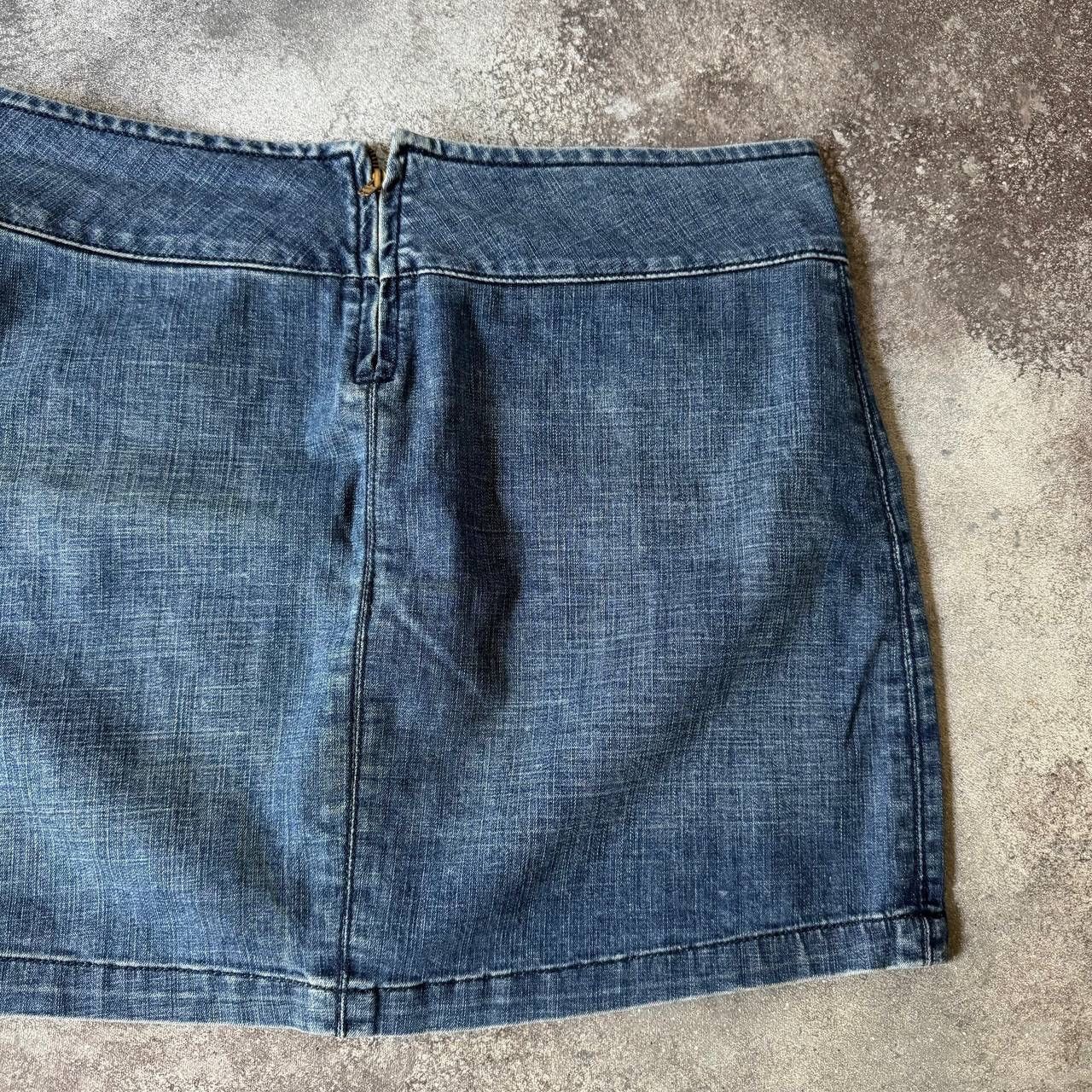 20471120 × Hysteric Glamour × Japanese Brand Y2K Super Sexy Vintage Denim Mini Skirt Size 30" / US 8 / IT 44 - 9 Thumbnail