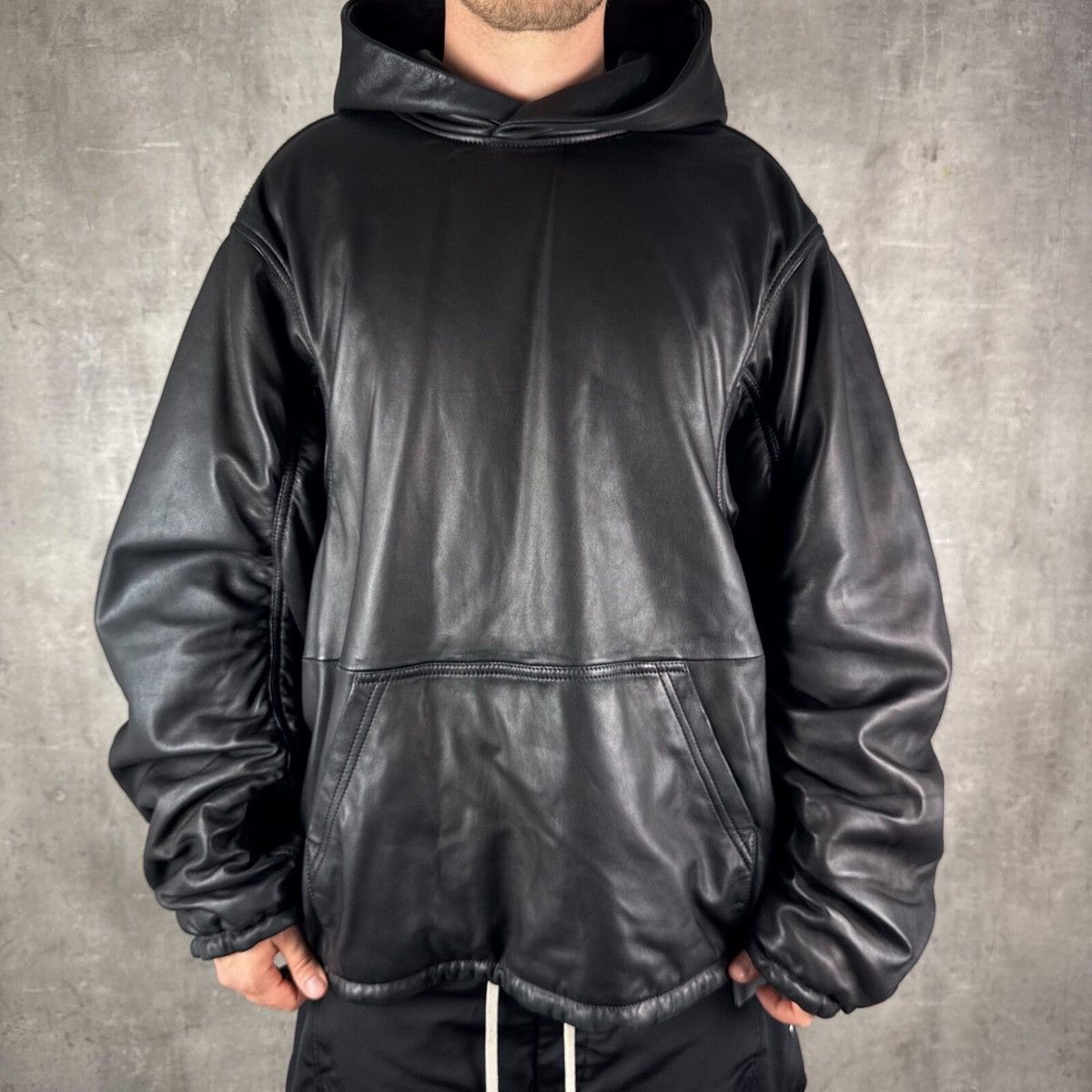 Balenciaga Balenciaga Oversized Leather Hoodie Jacket Size US S / EU 44-46 / 1 - 5 Thumbnail