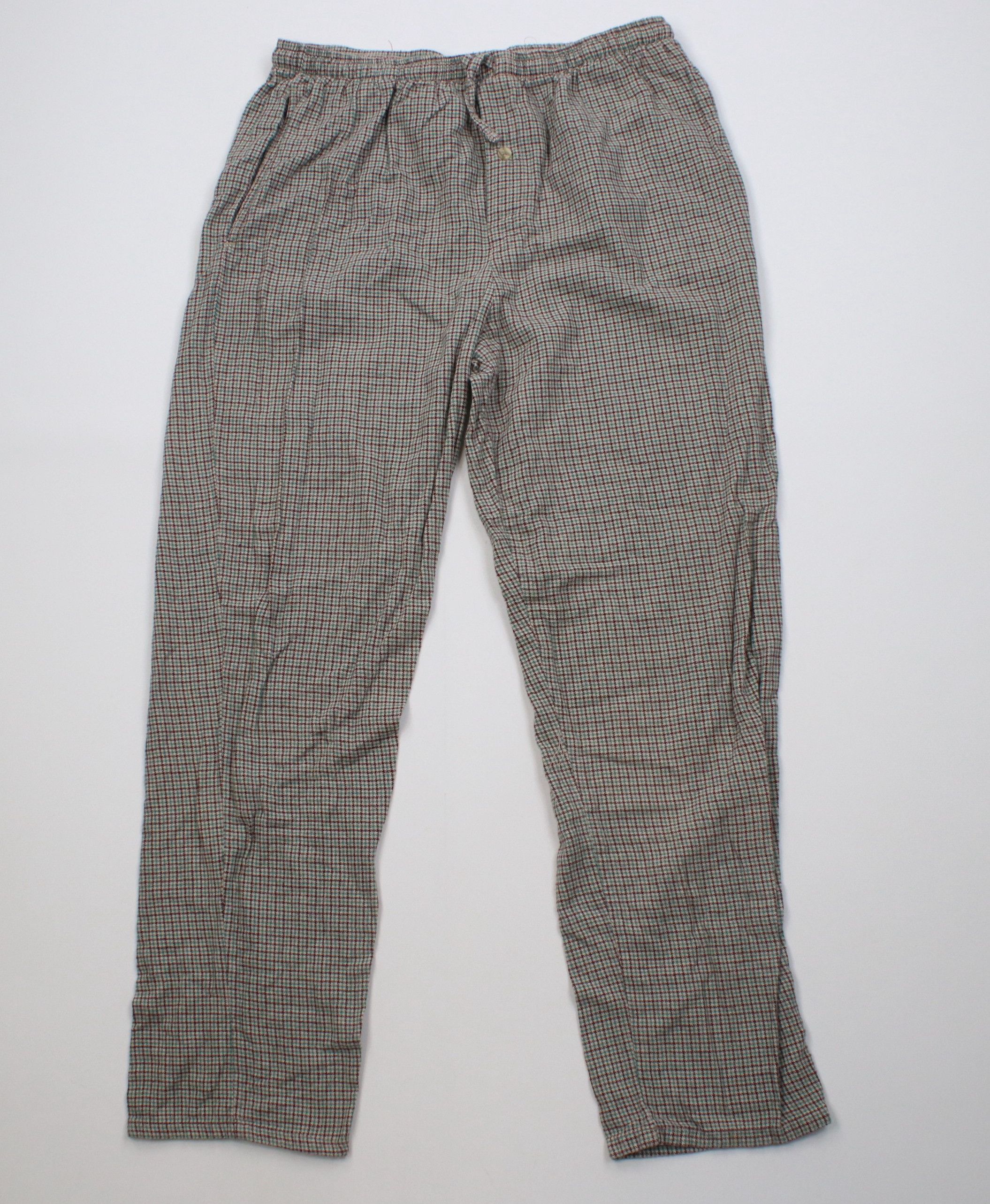 Vintage Vintage 90s Streetwear Houndstooth Flannel Pajamas Pants Size US 34 / EU 50 - 1 Thumbnail