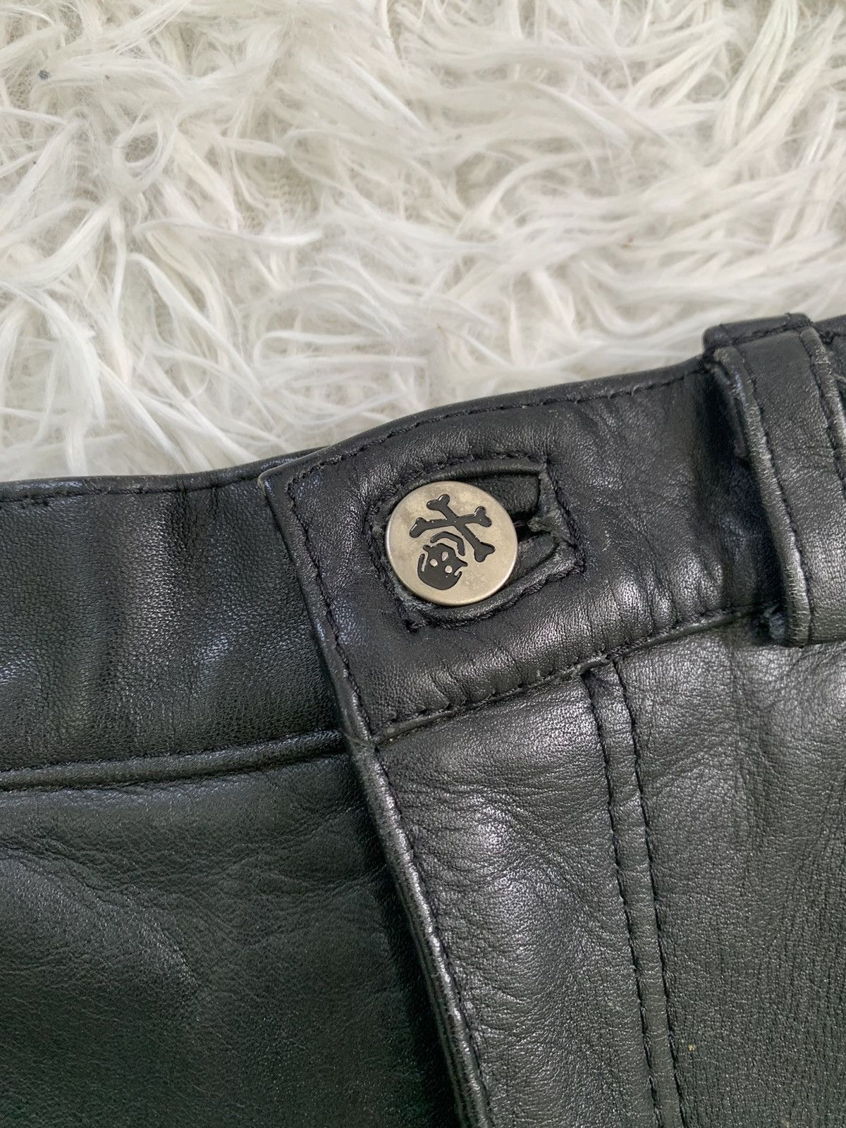 Leather Cuirs London Leather Pant Skull Button Size US 28 / EU 44 - 6 Thumbnail