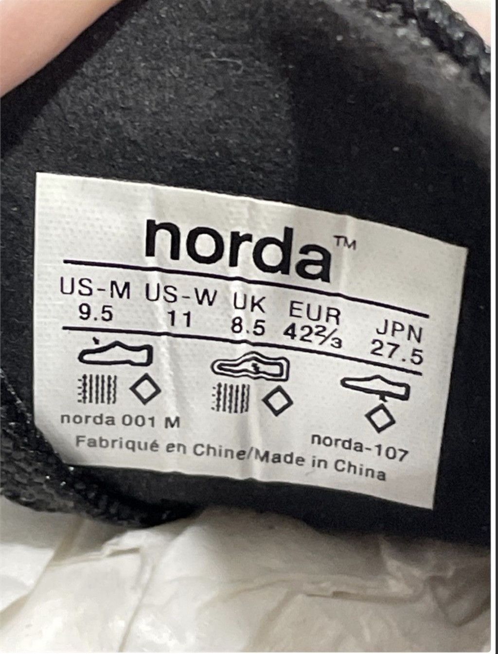norda Norda Men's Sz 9.5 US/8.5 UK/42 2/3 EU/11 W 001 LTD Edition Size US 9.5 / EU 42-43 - 3 Thumbnail