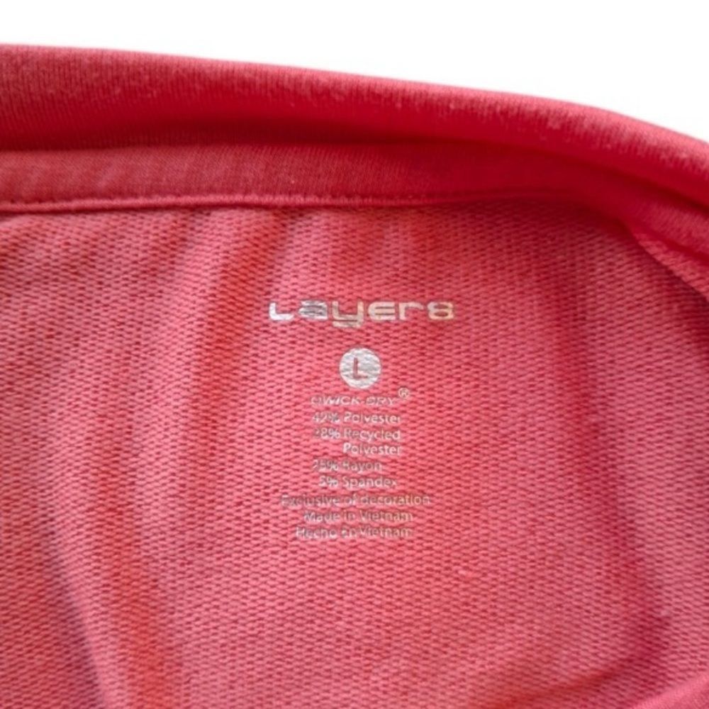 Layer 8 Layer 8 Coral Pink Performance Tee – Size L Size L / US 10 / IT 46 - 3 Thumbnail