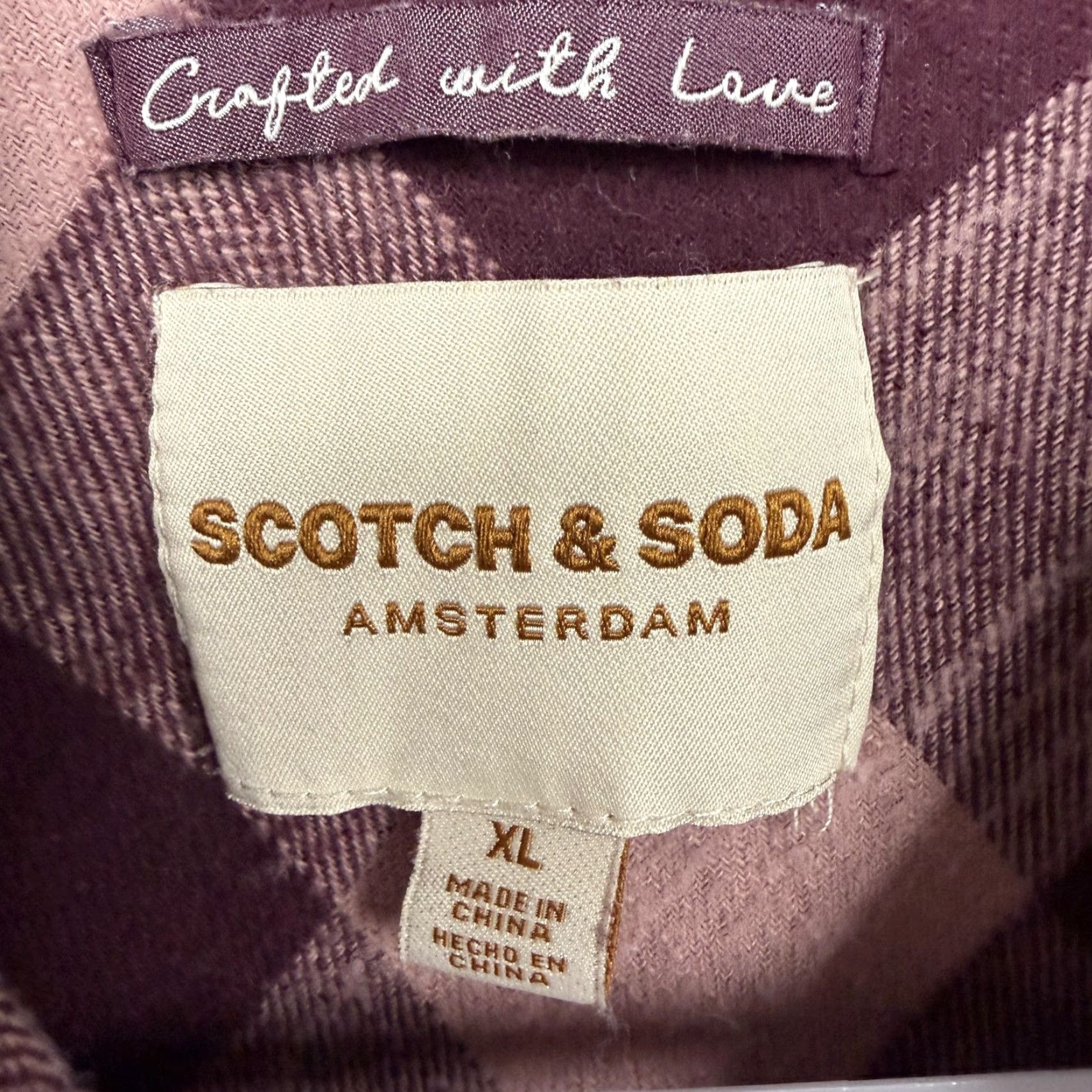 Scotch & Soda Scotch & Soda Button Up Shirt Womens XL Pink Purple Flannel Plaid Cabincore Size XL / US 12-14 / IT 48-50 - 6 Thumbnail