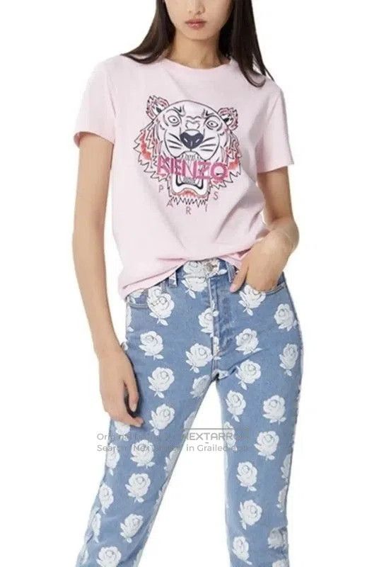 Kenzo KENZO Pink Cotton Animal Print Short Sleeve T-Shirt . Size XS / US 0-2 / IT 36-38 - 8 Thumbnail