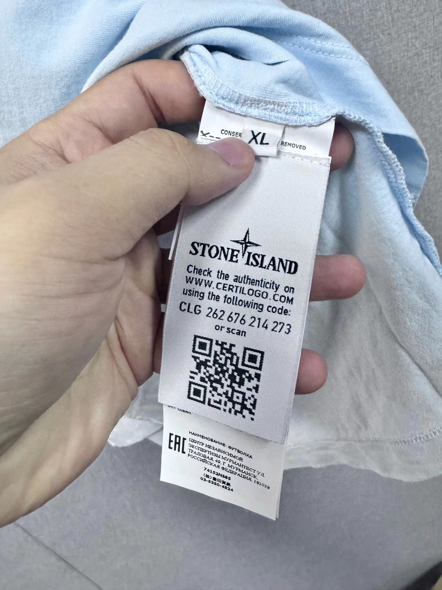 Stone Island Stone Island ss21 Ink Brush Compass Light Blue Tee Size US XL / EU 56 / 4 - 5 Thumbnail