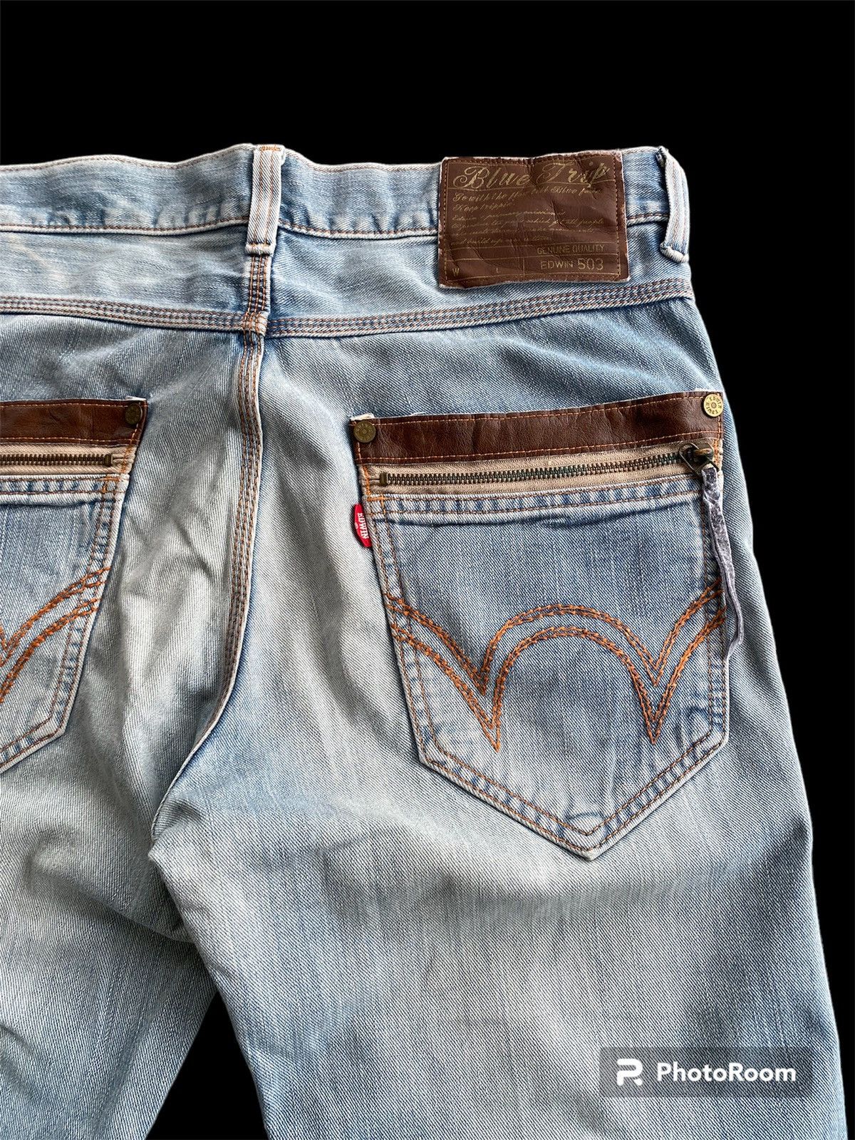 Edwin Japanese Edwin Distressed Washed Bleach Blue Jeans Size US 36 / EU 52 - 13 Thumbnail