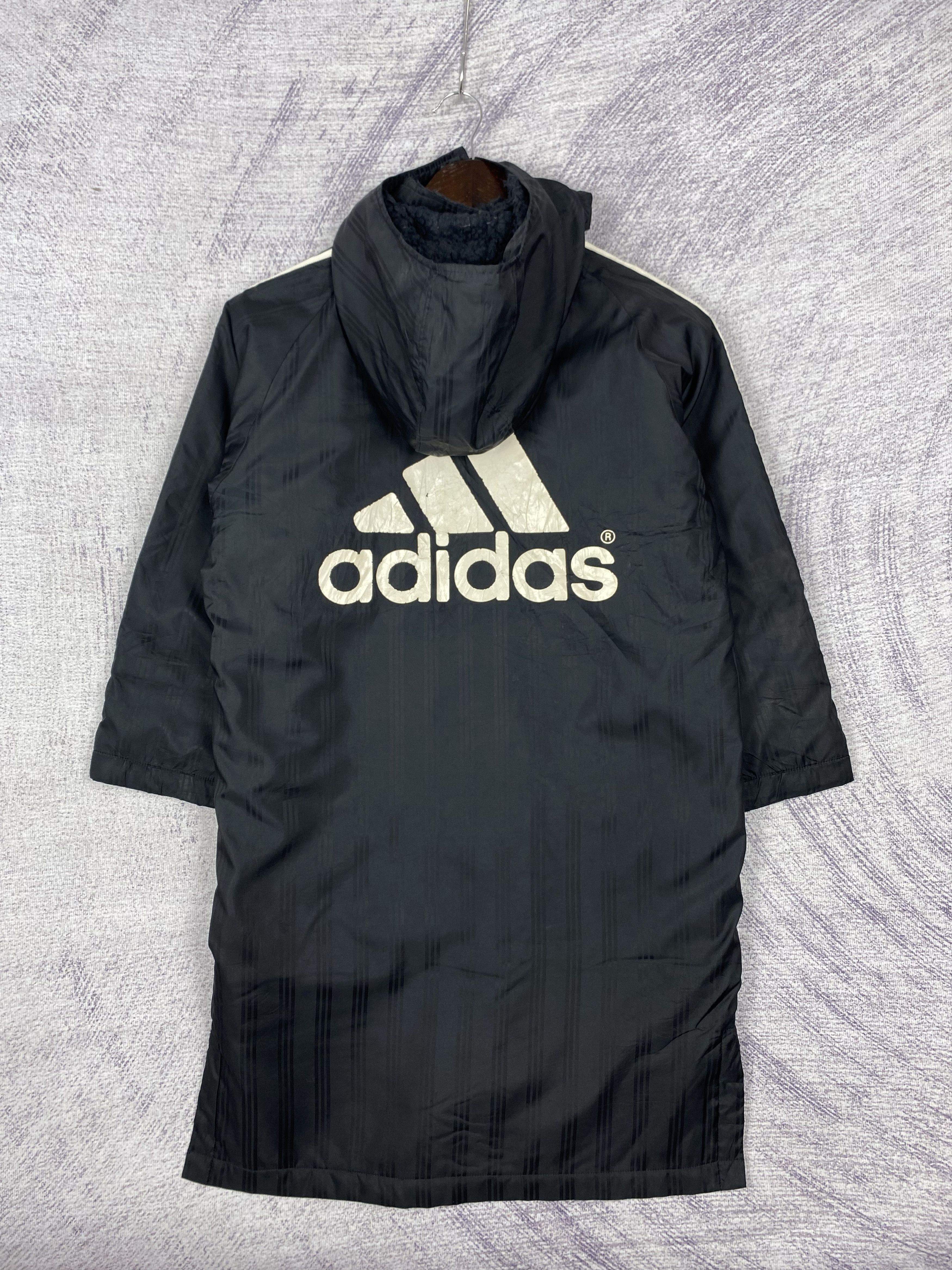 Adidas Vintage Adidas Sherpa Lining Hoodie Long Jacket Size US S / EU 44-46 / 1 - 5 Thumbnail