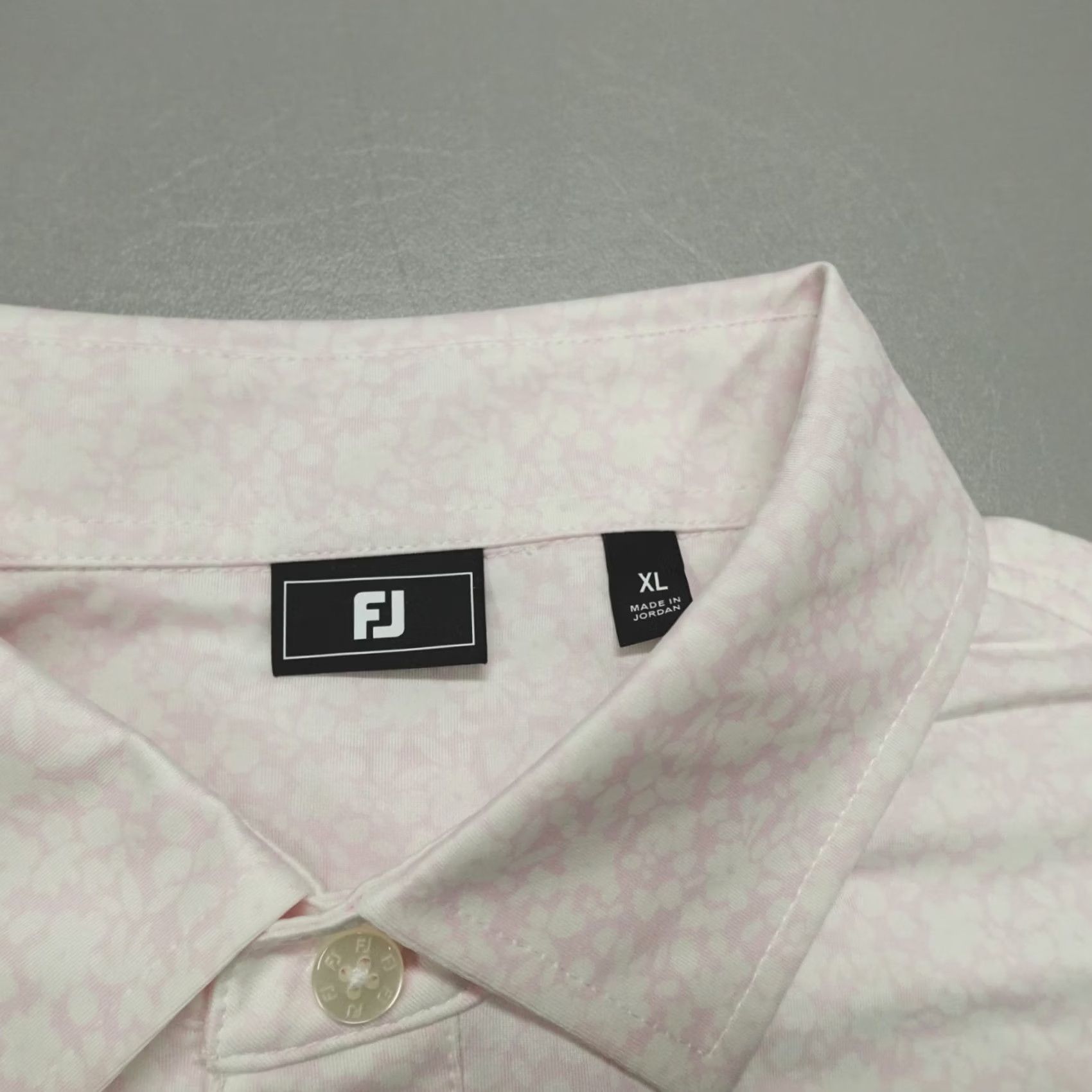 Footjoy FootJoy Performance Floral Print Polo Mens XL Pink/White Golf Shirt Size US XL / EU 56 / 4 - 3 Thumbnail