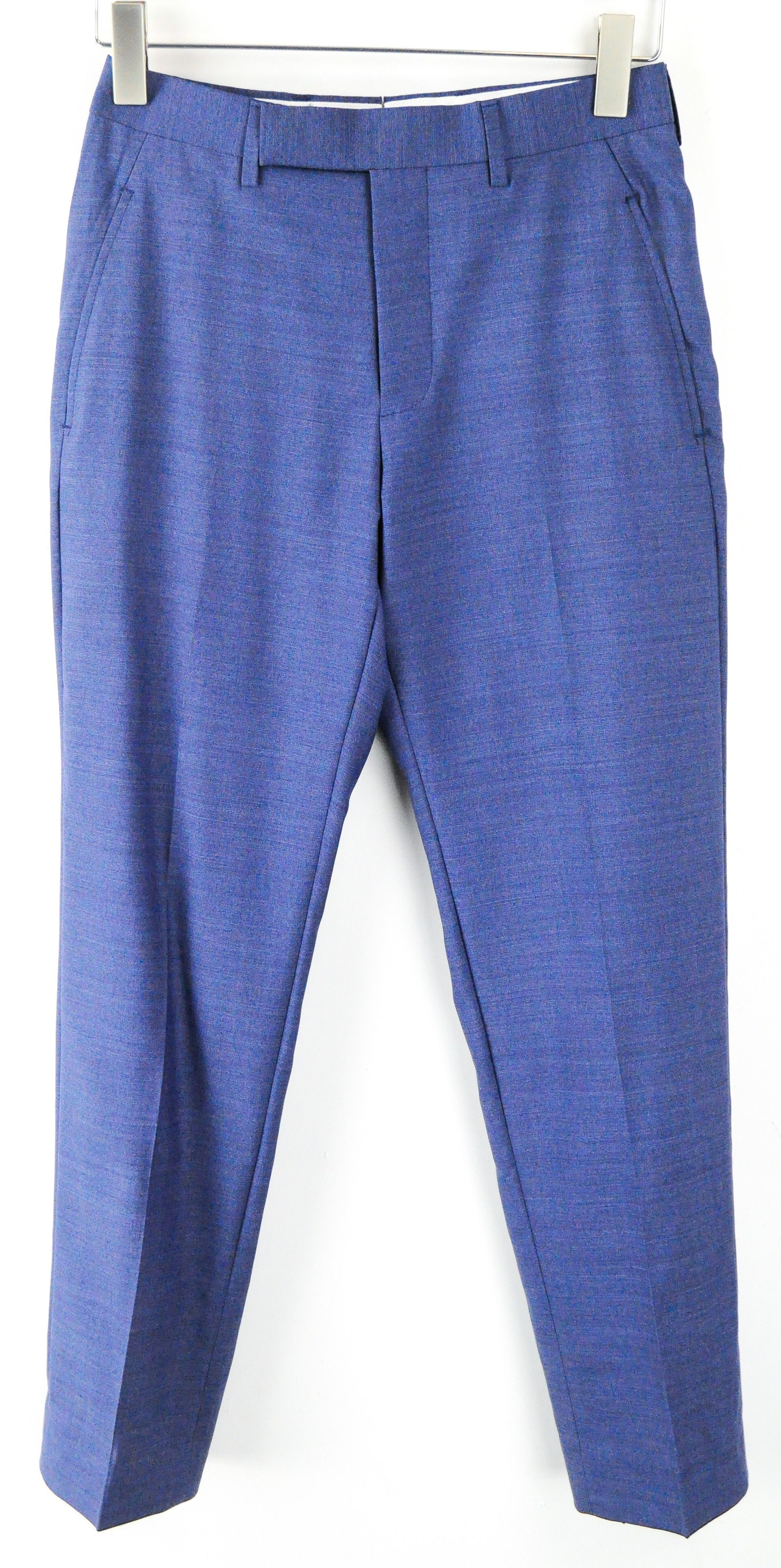 Suitsupply WASHINGTON UK26R Blue Wool Pleated Trousers 60140 Size US 26 / EU 42 - 1 Thumbnail