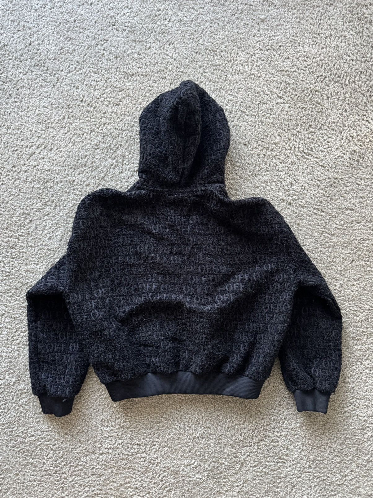 Off-White Off-White Boucle Monogram Hoodie Size US M / EU 48-50 / 2 - 2 Thumbnail