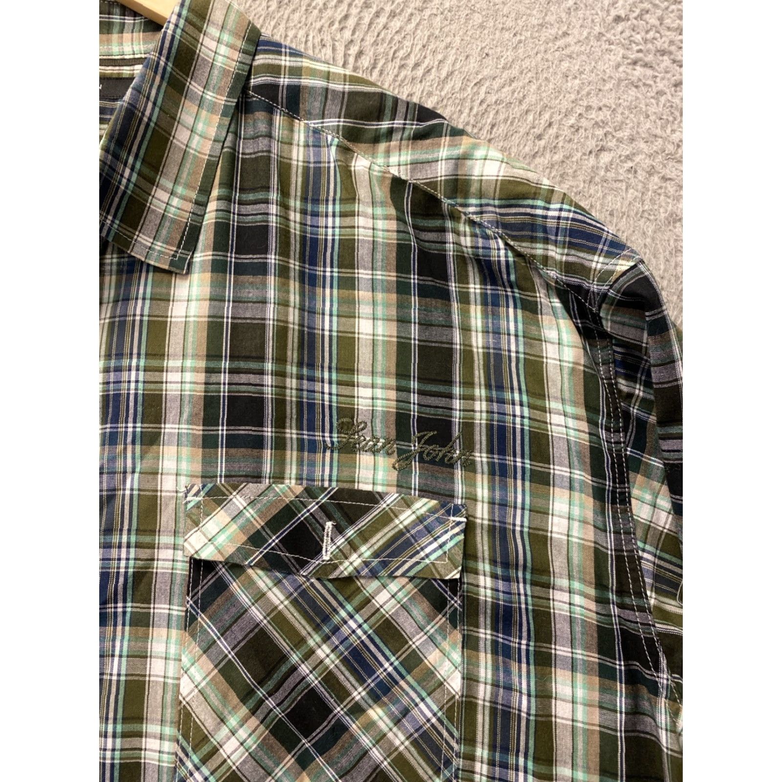 Sean John Sean John Shirt Mens 3XB Gingham Plaid Button Down Casual Shirt Size US XXL / EU 58 / 5 - 6 Thumbnail